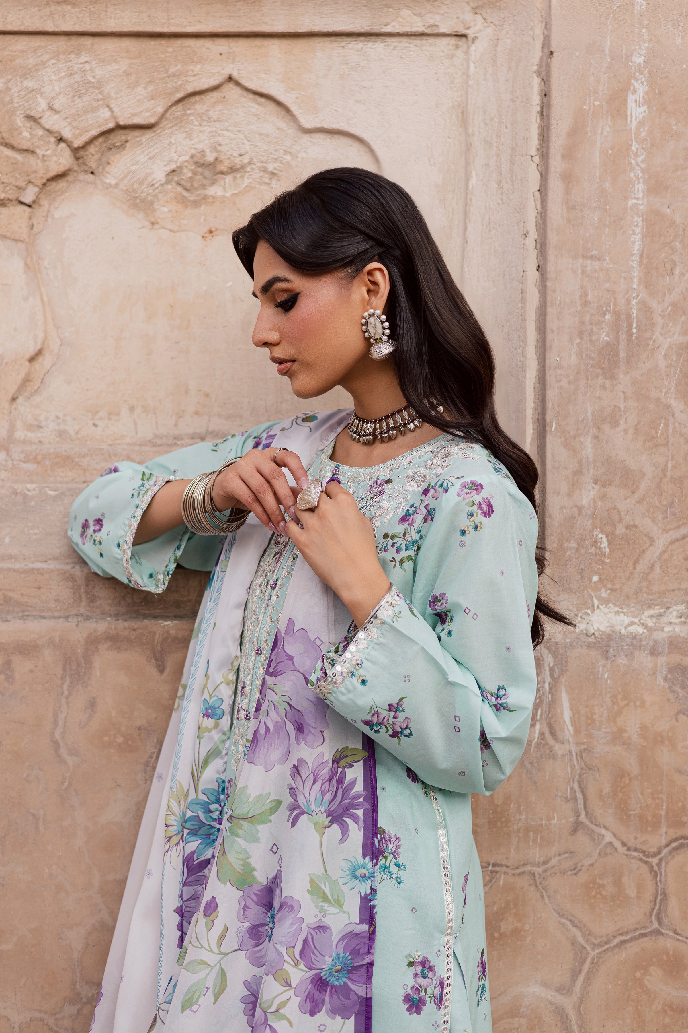  Morticia 3Pc - Festive Eid Prints BATIKEID2026  BATIK   XS / Ice Blue / Lawn-S / Ice Blue / Lawn-M / Ice Blue / Lawn-L / Ice Blue / Lawn-XL / Ice Blue / Lawn