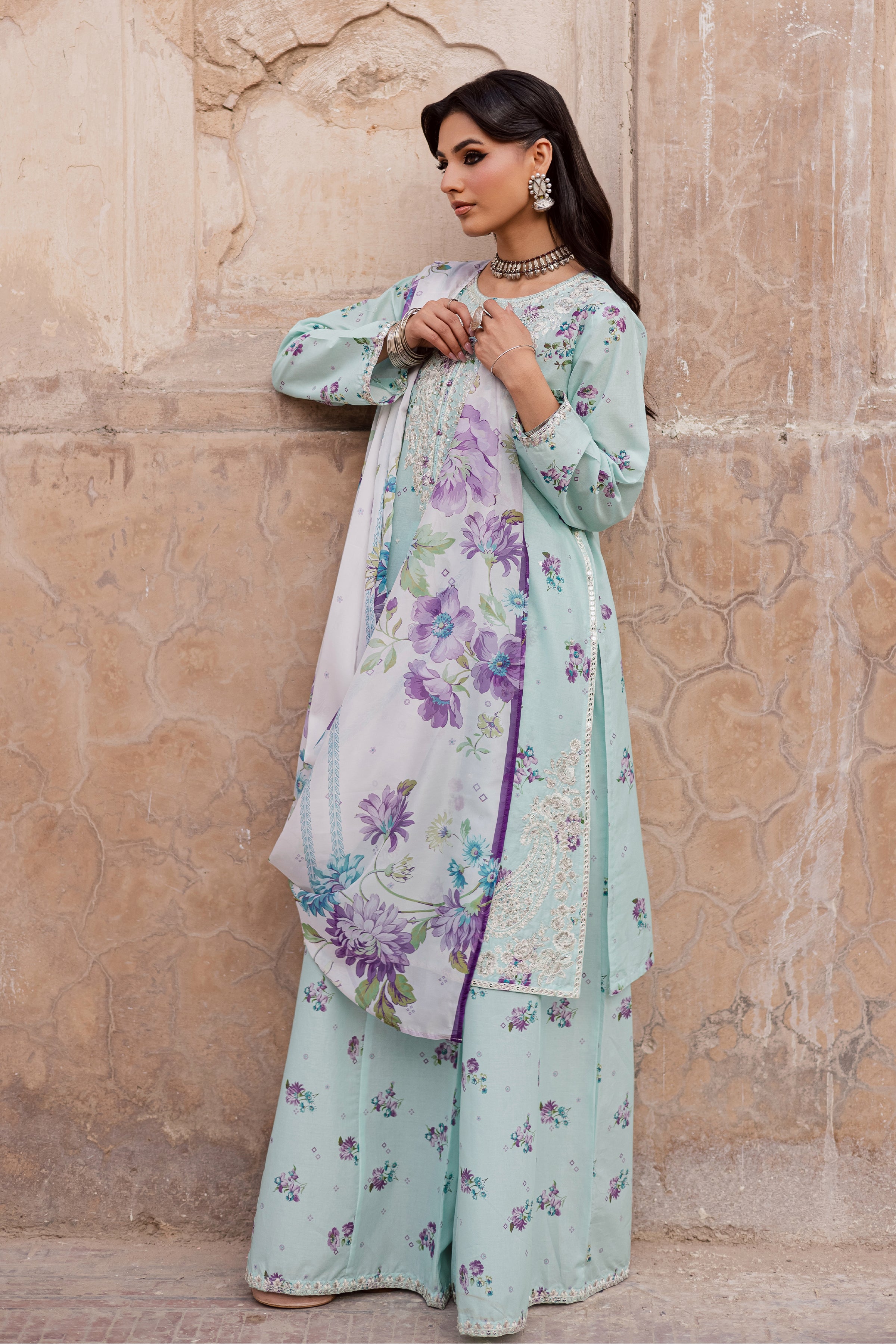  Morticia 3Pc - Festive Eid Prints BATIKEID2026  BATIK   XS / Ice Blue / Lawn-S / Ice Blue / Lawn-M / Ice Blue / Lawn-L / Ice Blue / Lawn-XL / Ice Blue / Lawn