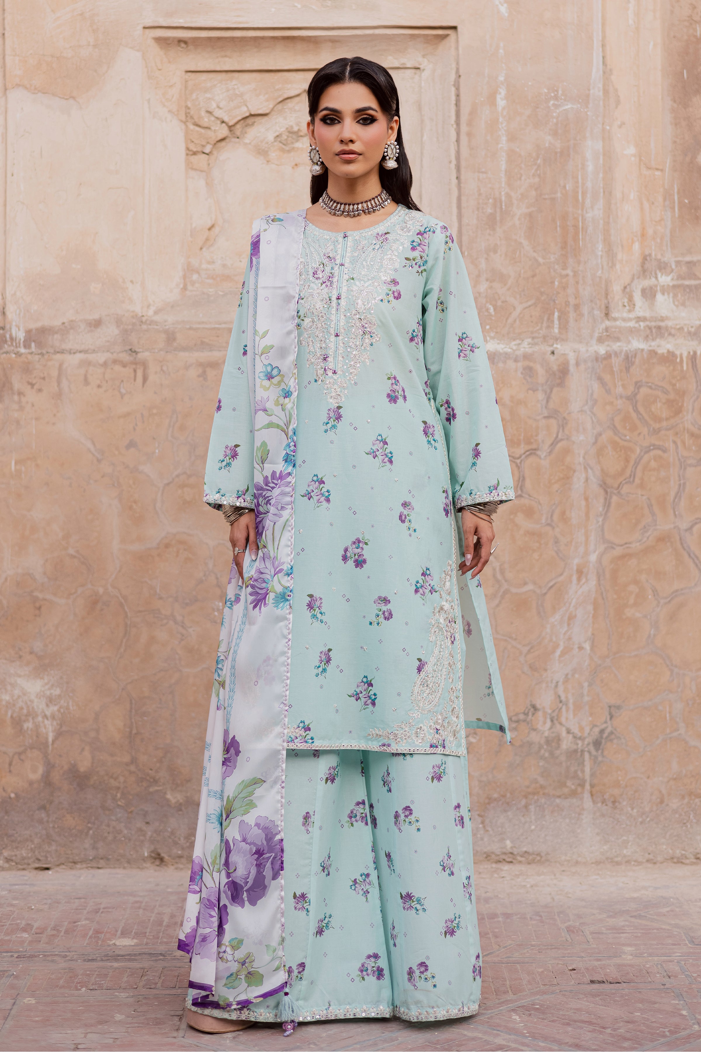  Morticia 3Pc - Festive Eid Prints BATIKEID2026  BATIK   XS / Ice Blue / Lawn-S / Ice Blue / Lawn-M / Ice Blue / Lawn-L / Ice Blue / Lawn-XL / Ice Blue / Lawn