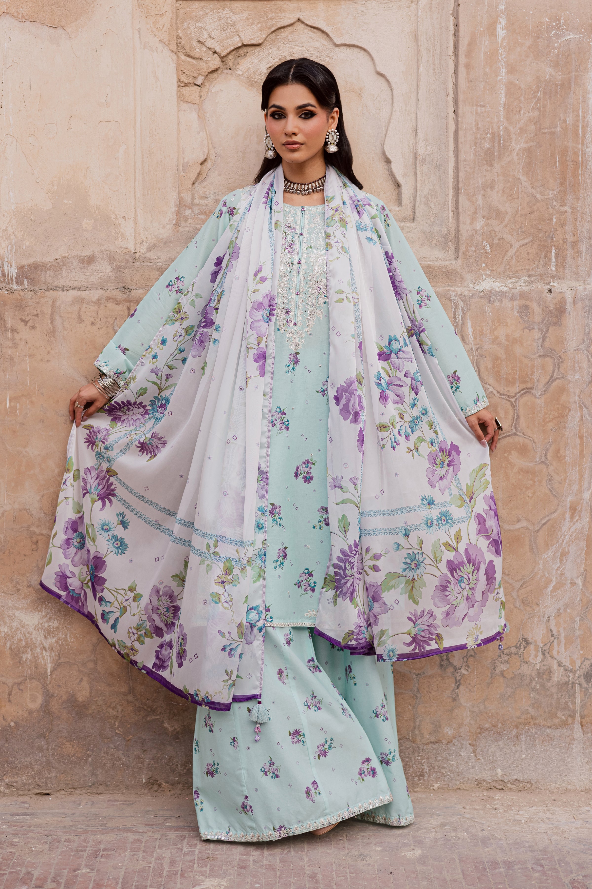  Morticia 3Pc - Festive Eid Prints BATIKEID2026  BATIK   XS / Ice Blue / Lawn-S / Ice Blue / Lawn-M / Ice Blue / Lawn-L / Ice Blue / Lawn-XL / Ice Blue / Lawn