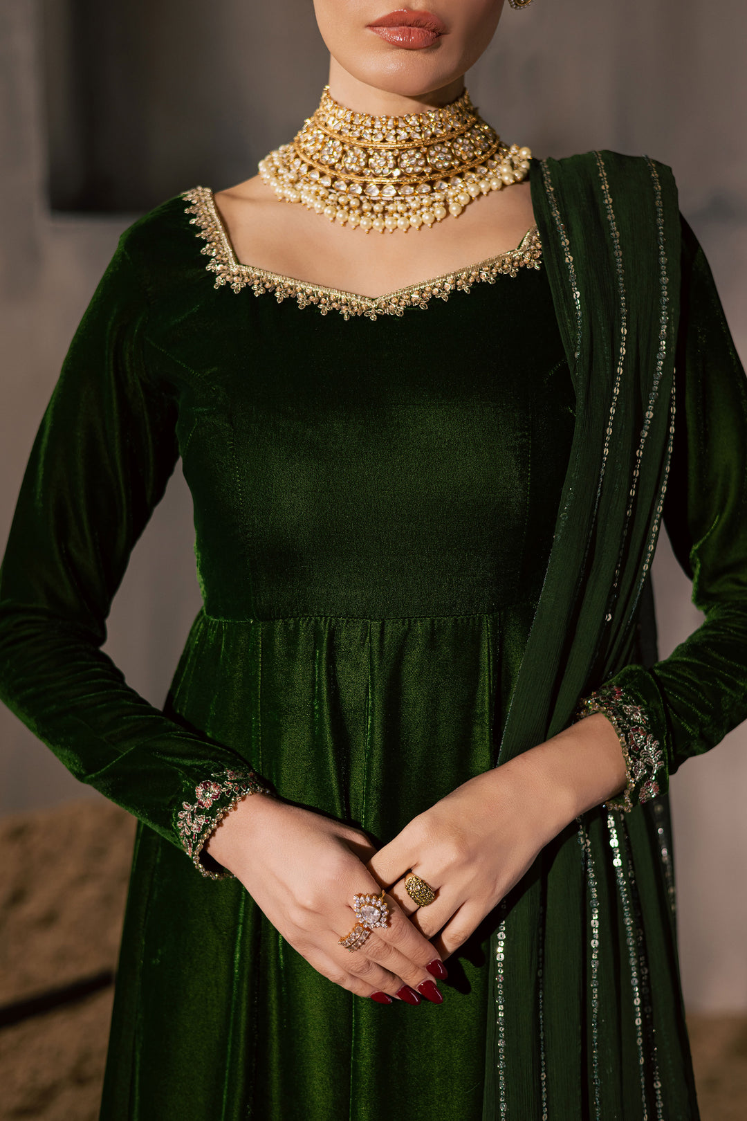  Mosslight 3Pc - Velvet Luxe Pret BATIKLuxePRET2025  BATIK   XS / Moss Green / Velvet-S / Moss Green / Velvet-M / Moss Green / Velvet-L / Moss Green / Velvet-XL / Moss Green / Velvet