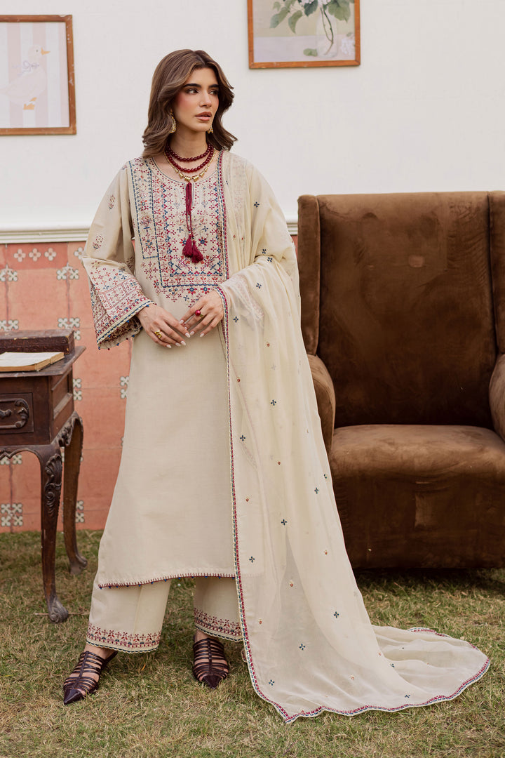  Nahin 3Pc - Embroidered Khaddar Dress BATIK WINTER PRET 2025  BATIK   XS / French Oak / Khaddar-S / French Oak / Khaddar-M / French Oak / Khaddar-L / French Oak / Khaddar-XL / French Oak / Khaddar