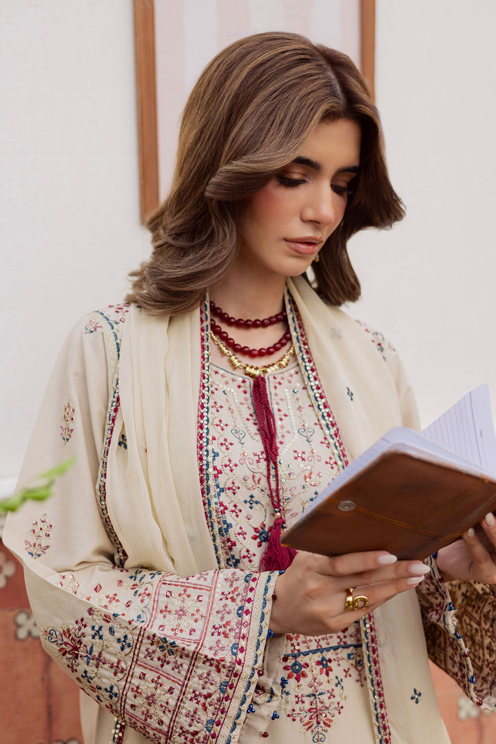  Nahin 3Pc - Embroidered Khaddar Dress BATIK WINTER PRET 2025  BATIK   XS / French Oak / Khaddar-S / French Oak / Khaddar-M / French Oak / Khaddar-L / French Oak / Khaddar-XL / French Oak / Khaddar