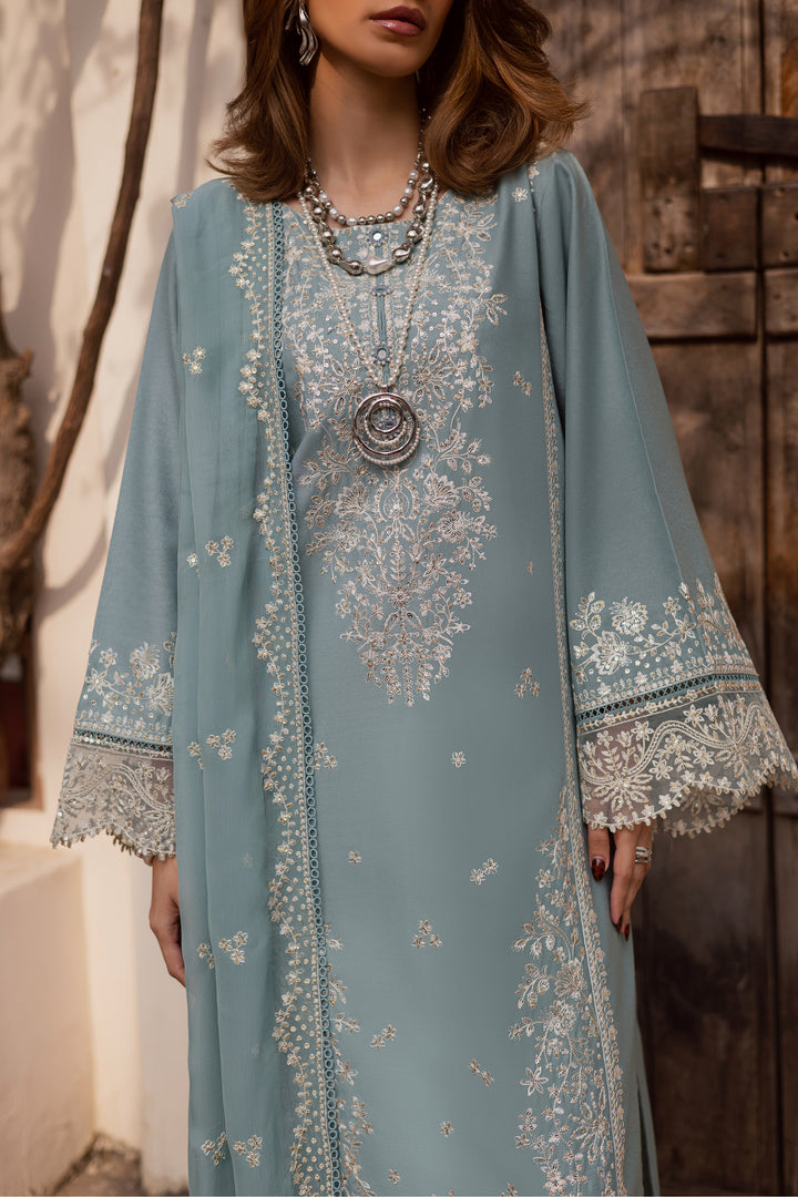  Naisha 3Pc - Embroidered Festive Pret BATIK WINTER PRET 2025  BATIK   XS / Ice Blue / Textured Cotton-S / Ice Blue / Textured Cotton-M / Ice Blue / Textured Cotton-L / Ice Blue / Textured Cotton-XL / Ice Blue / Textured Cotton