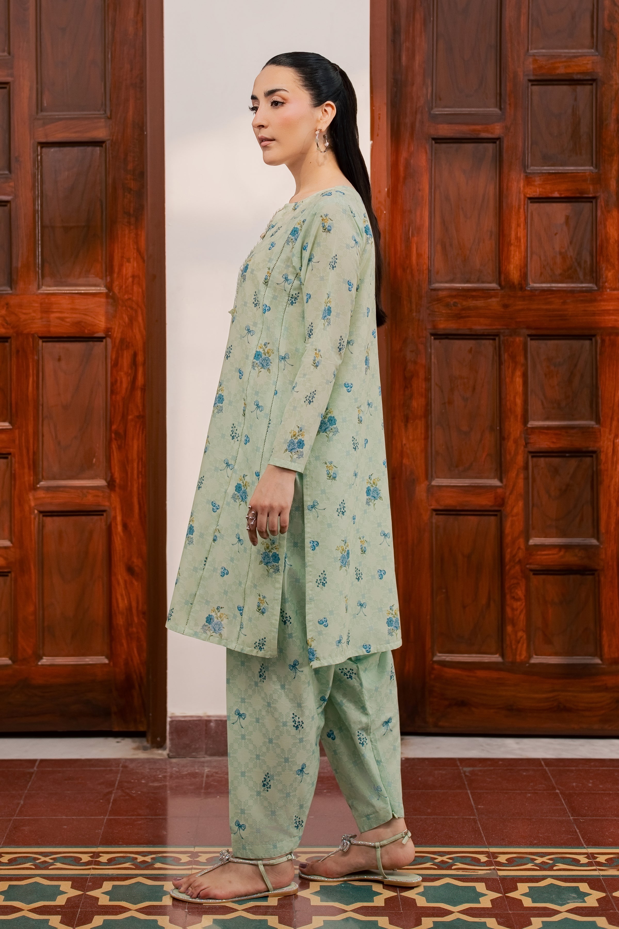  Natalia 2Pc - Printed Lawn Dress BATIKSS26  BATIK   XS / Mint Green / Lawn-S / Mint Green / Lawn-M / Mint Green / Lawn-L / Mint Green / Lawn-XL / Mint Green / Lawn