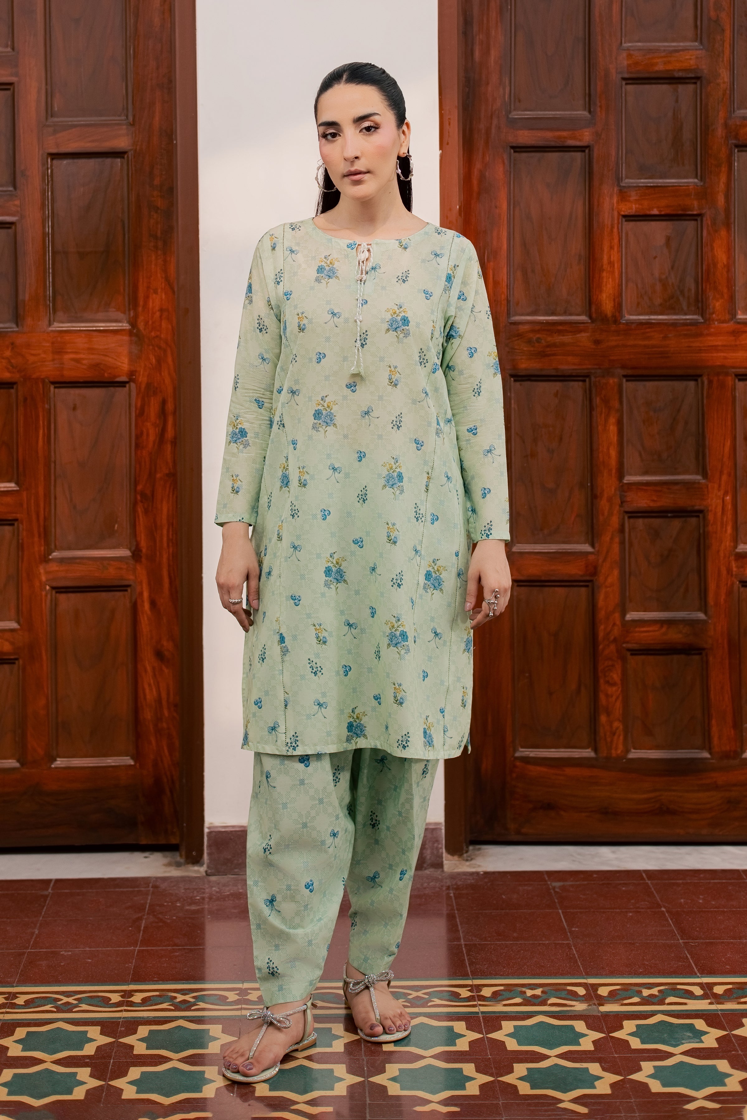  Natalia 2Pc - Printed Lawn Dress BATIKSS26  BATIK   XS / Mint Green / Lawn-S / Mint Green / Lawn-M / Mint Green / Lawn-L / Mint Green / Lawn-XL / Mint Green / Lawn