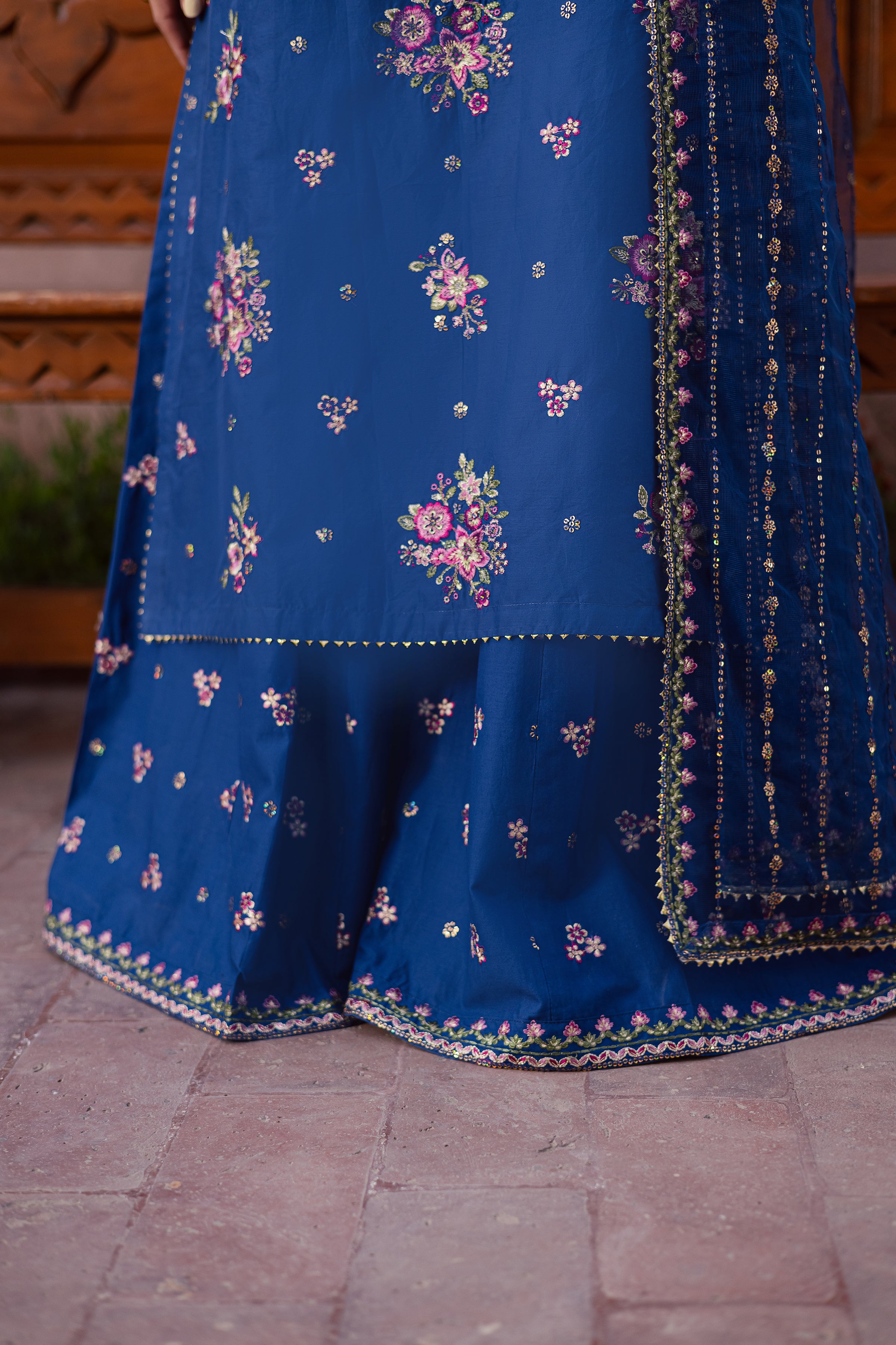  Navy Pink 3Pc - Festive Embroidered Lawn BATIKEID2026  BATIK   XS / Navy Peony / Pima Lawn-S / Navy Peony / Pima Lawn-M / Navy Peony / Pima Lawn-L / Navy Peony / Pima Lawn-XL / Navy Peony / Pima Lawn