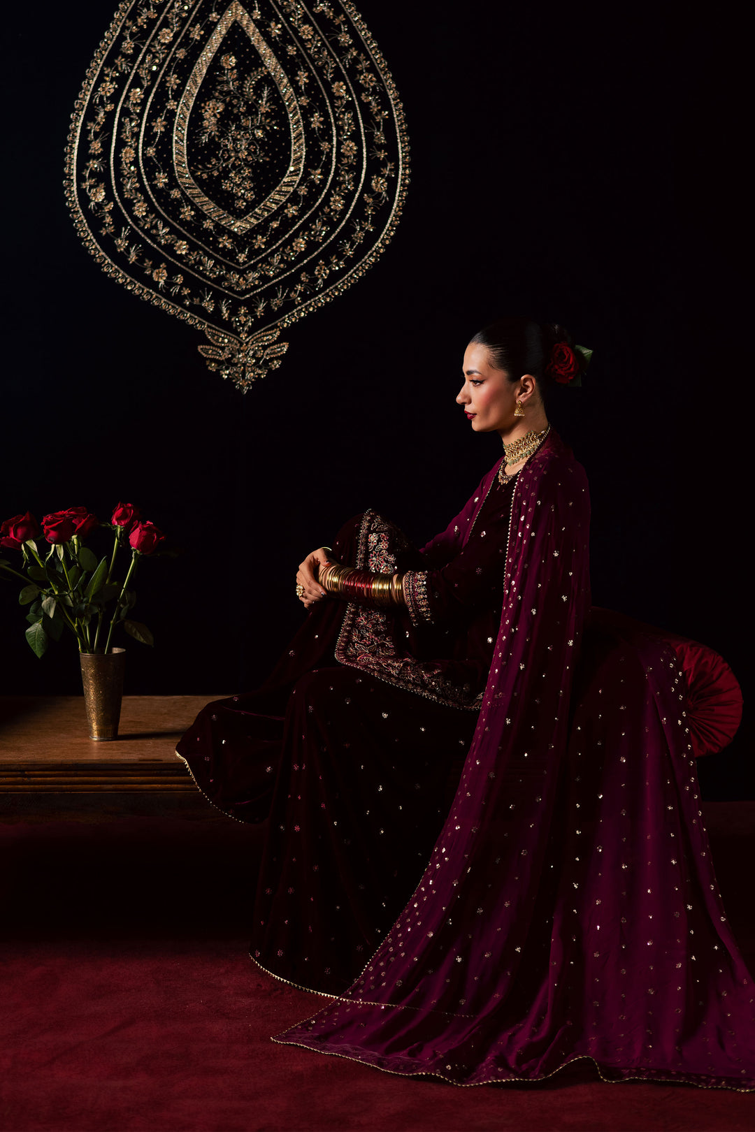  Nayaab 3Pc - Velvet Luxe Pret BATIKLuxePRET2025  BATIK   XS / Burgundy / Velvet-S / Burgundy / Velvet-M / Burgundy / Velvet-L / Burgundy / Velvet-XL / Burgundy / Velvet