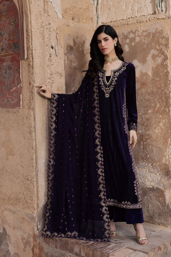  Nera 3Pc - Velvet Formal Dress BATIKstudio  BATIK   S / Dark Purple / Velvet-M / Dark Purple / Velvet-L / Dark Purple / Velvet