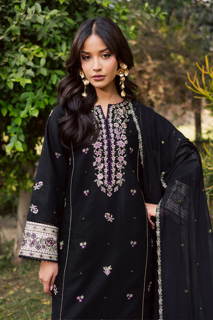  Night Bloom 3Pc - Embroidered Khaddar Dress BATIK WINTER PRET 2025  BATIK   XS / Black / Khaddar-S / Black / Khaddar-M / Black / Khaddar-L / Black / Khaddar-XL / Black / Khaddar