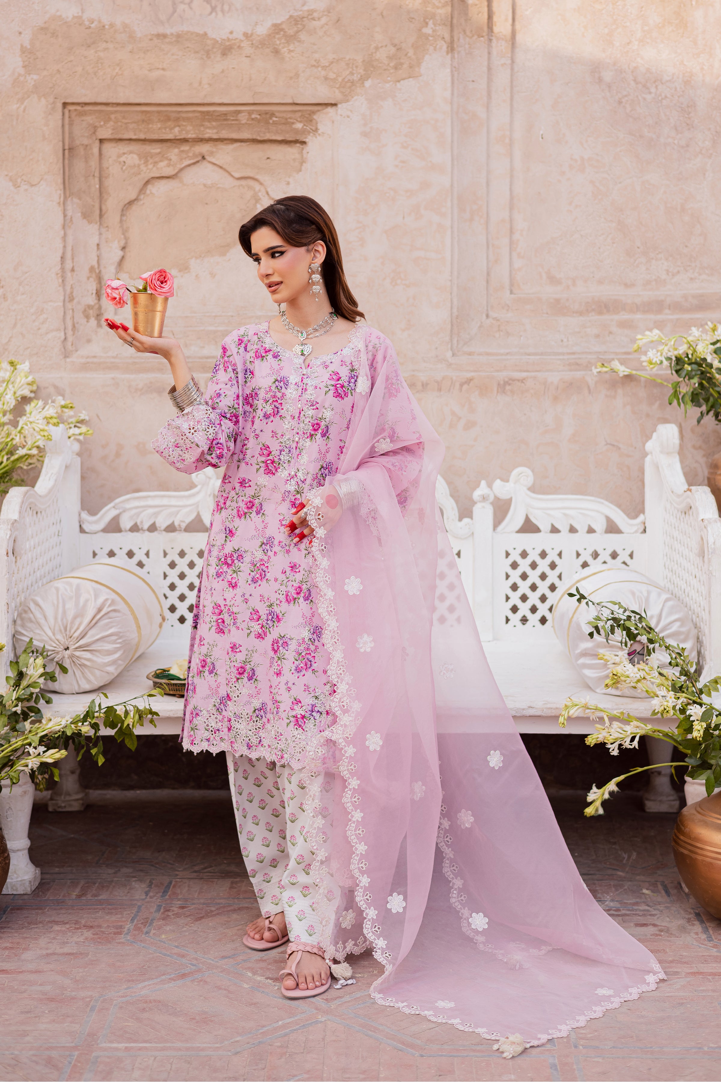  Ninh 3Pc - Festive Eid Prints BATIKEID2026  BATIK   XS / Pink / Lawn-S / Pink / Lawn-M / Pink / Lawn-L / Pink / Lawn-XL / Pink / Lawn