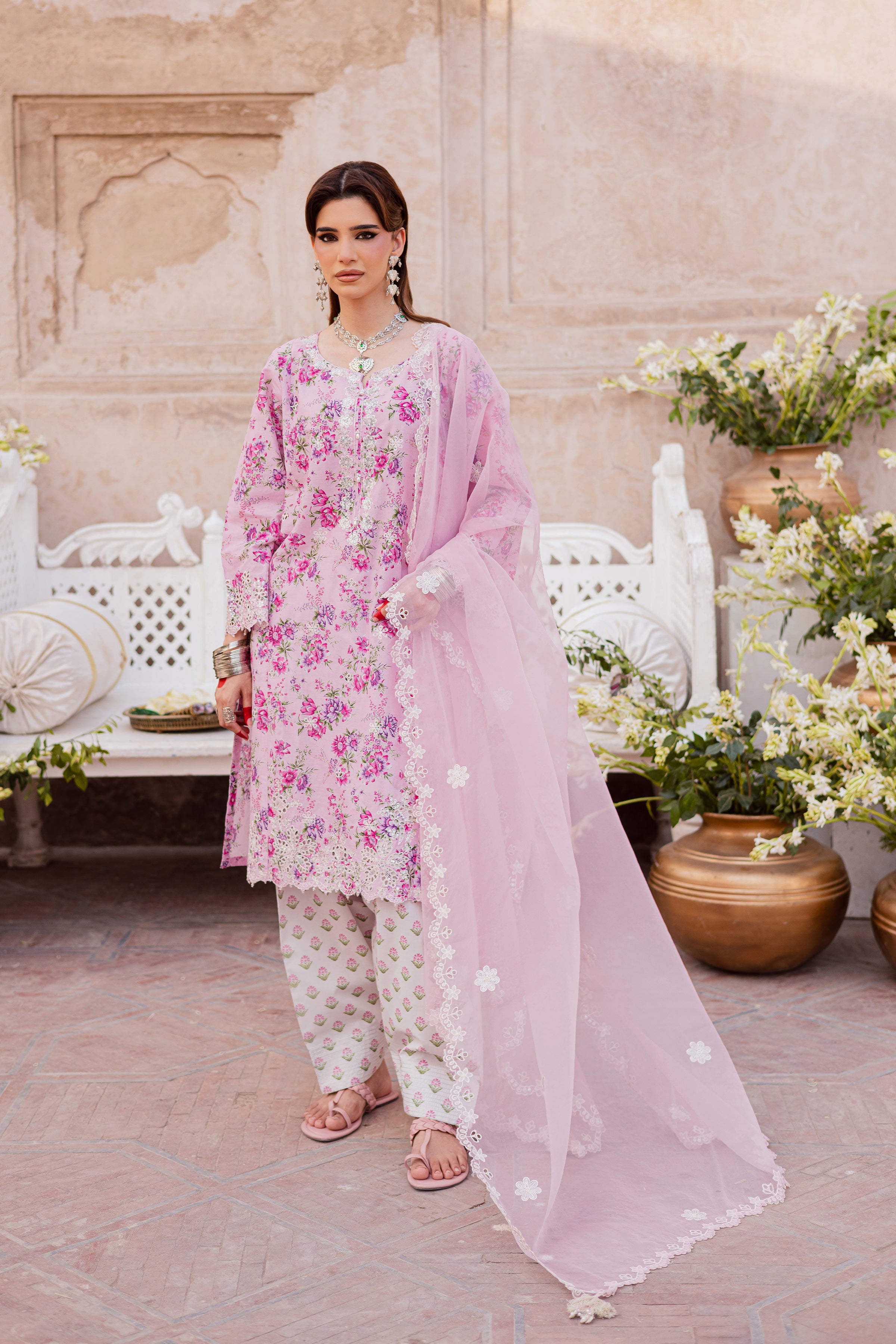  Ninh 3Pc - Festive Eid Prints BATIKEID2026  BATIK   XS / Pink / Lawn-S / Pink / Lawn-M / Pink / Lawn-L / Pink / Lawn-XL / Pink / Lawn