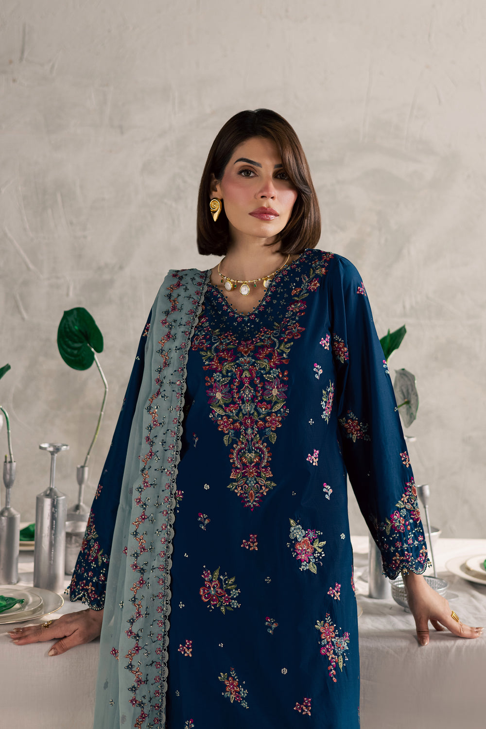  Nira 3Pc - Festive Embroidered Lawn BATIKEID2026  BATIK   XS / Teal / Giza-S / Teal / Giza-M / Teal / Giza-L / Teal / Giza-XL / Teal / Giza