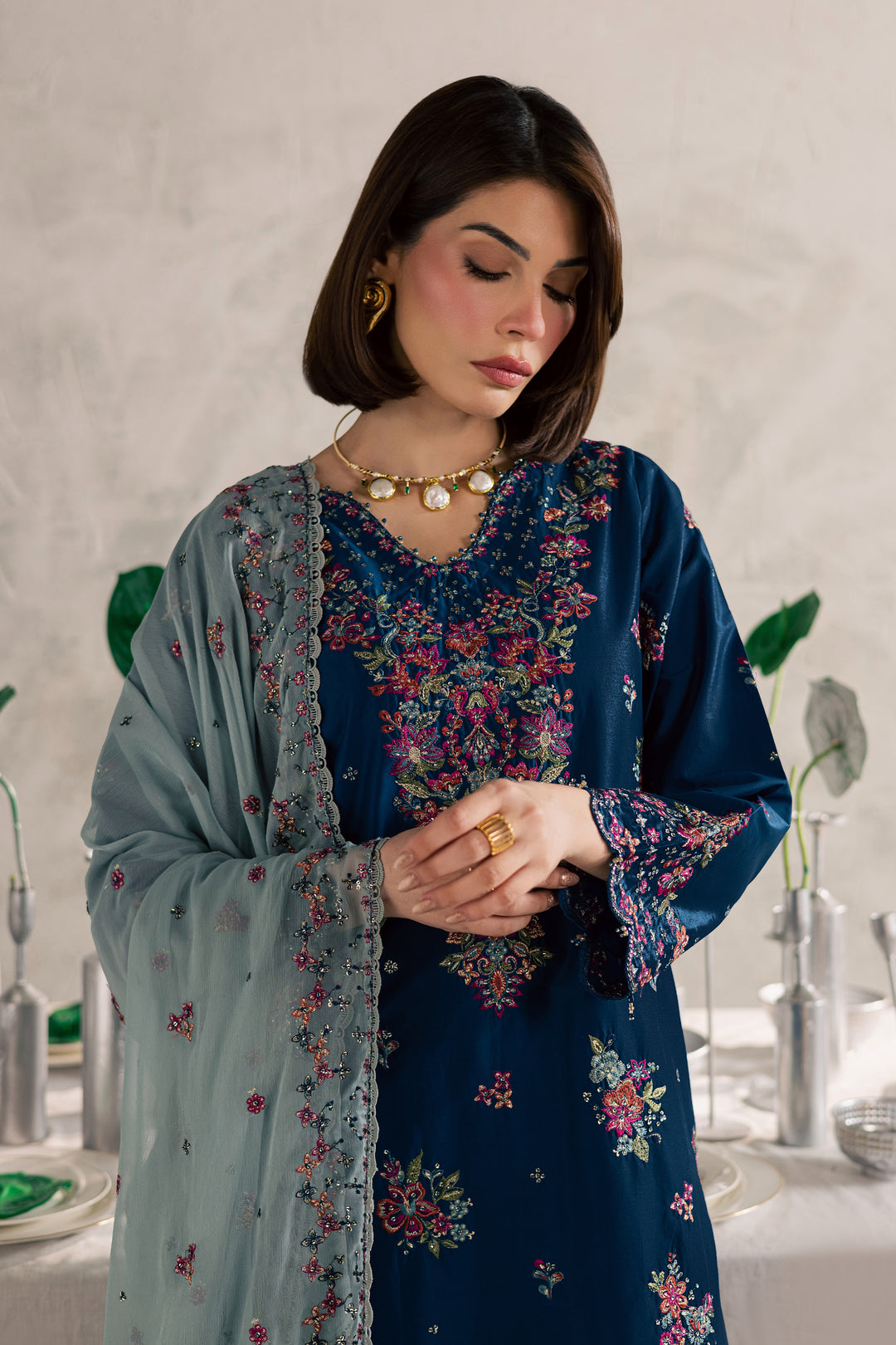  Nira 3Pc - Festive Embroidered Lawn BATIKEID2026  BATIK   XS / Teal / Giza-S / Teal / Giza-M / Teal / Giza-L / Teal / Giza-XL / Teal / Giza