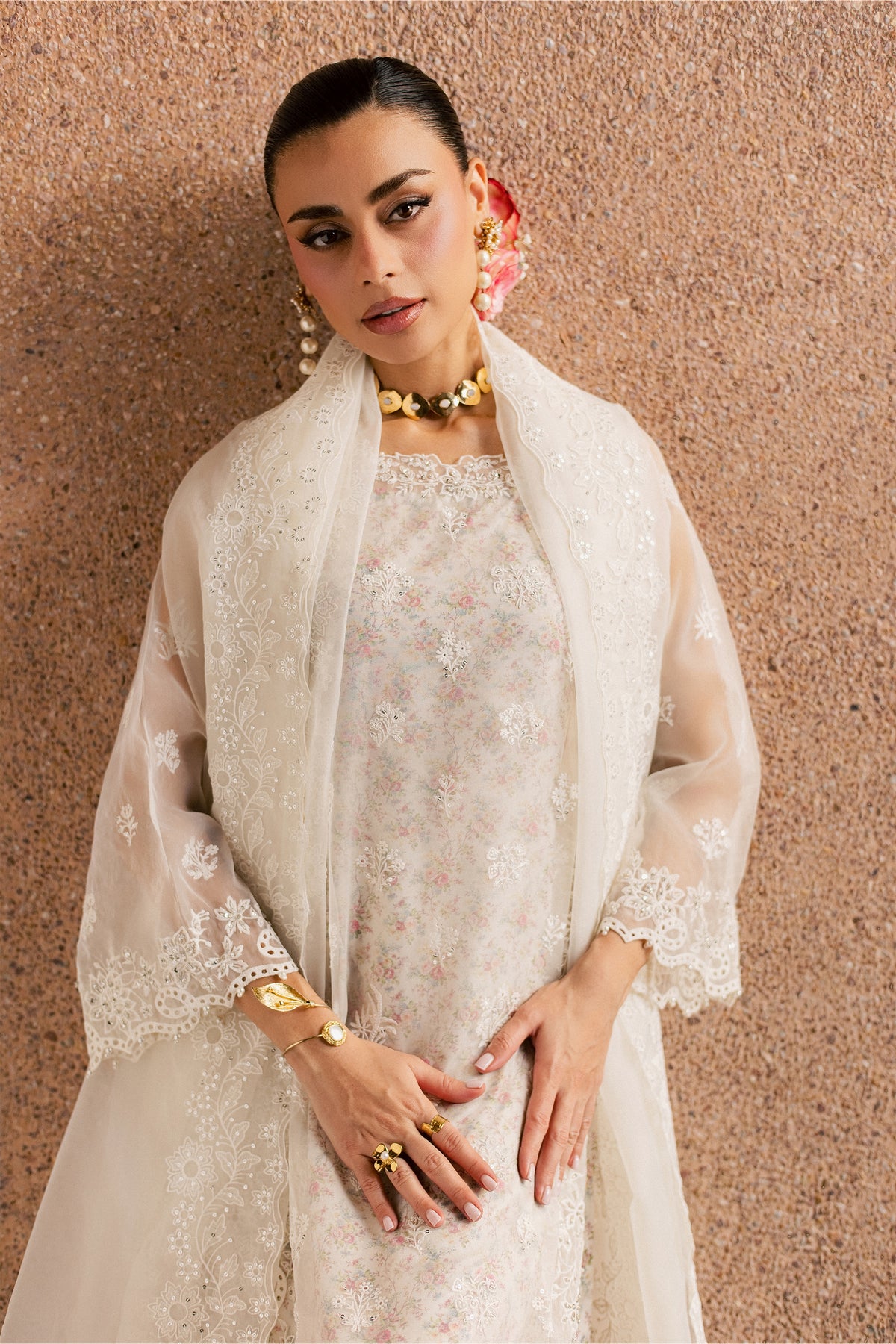 Niyah 3Pc - Festive Luxe Pret BATIKLUXESEP26  BATIK   XS / Off White / Organza