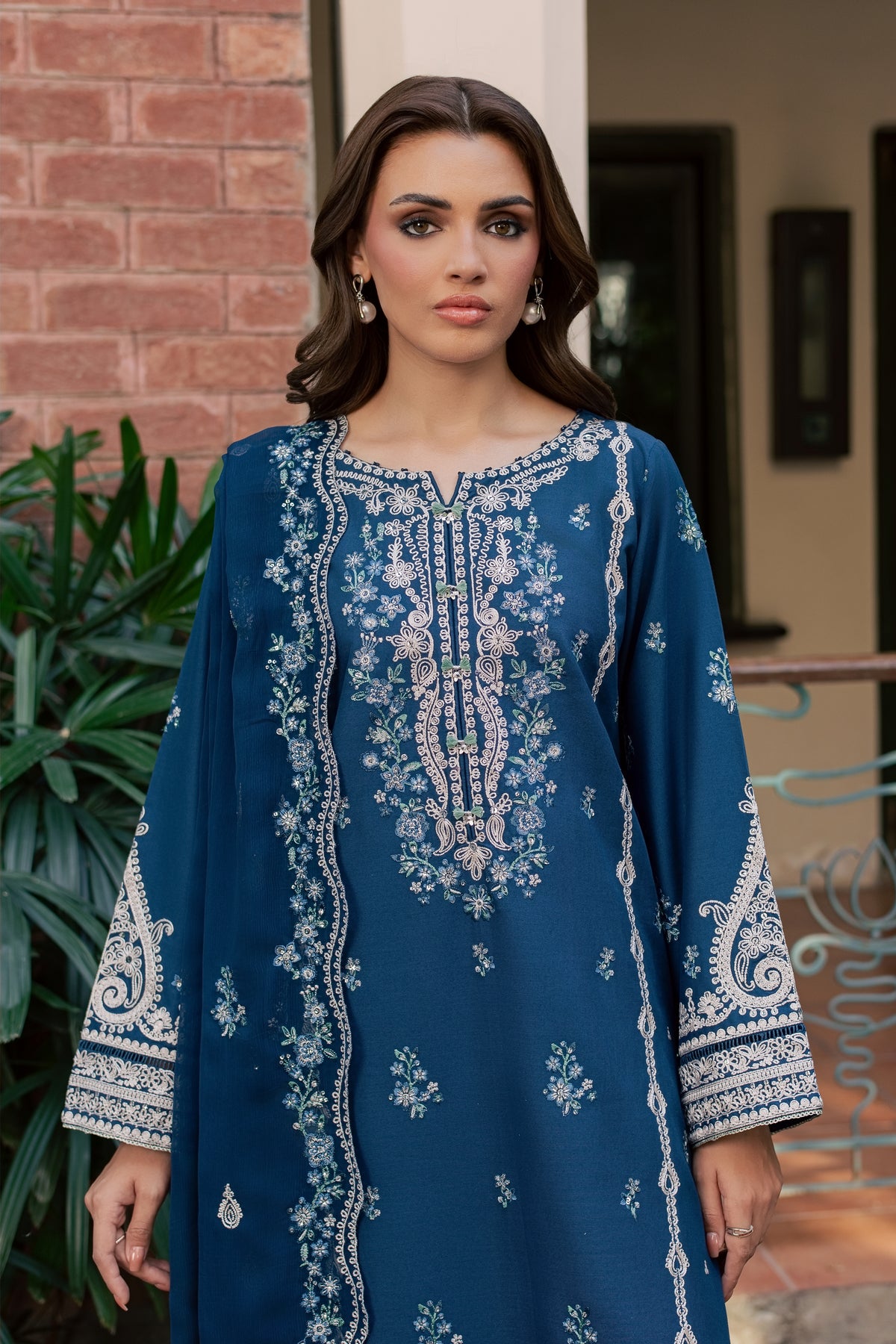 Nohur 3Pc - Embroidered Khaddar Pret PRETKHADDAR2026  BATIK   XS / Poseidon / Khaddar