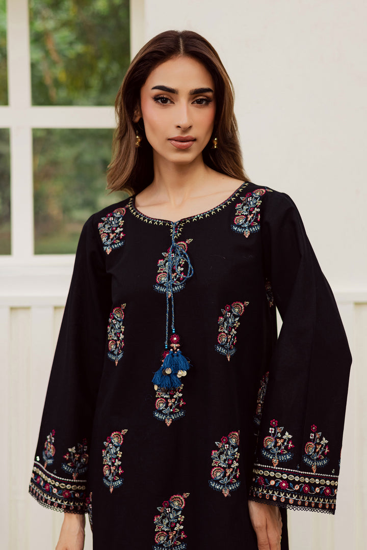  Noir Stitch 2Pc - Embroidered Khaddar Dress BATIK WINTER PRET 2025  BATIK   XS / Black / Khaddar-S / Black / Khaddar-M / Black / Khaddar-L / Black / Khaddar-XL / Black / Khaddar