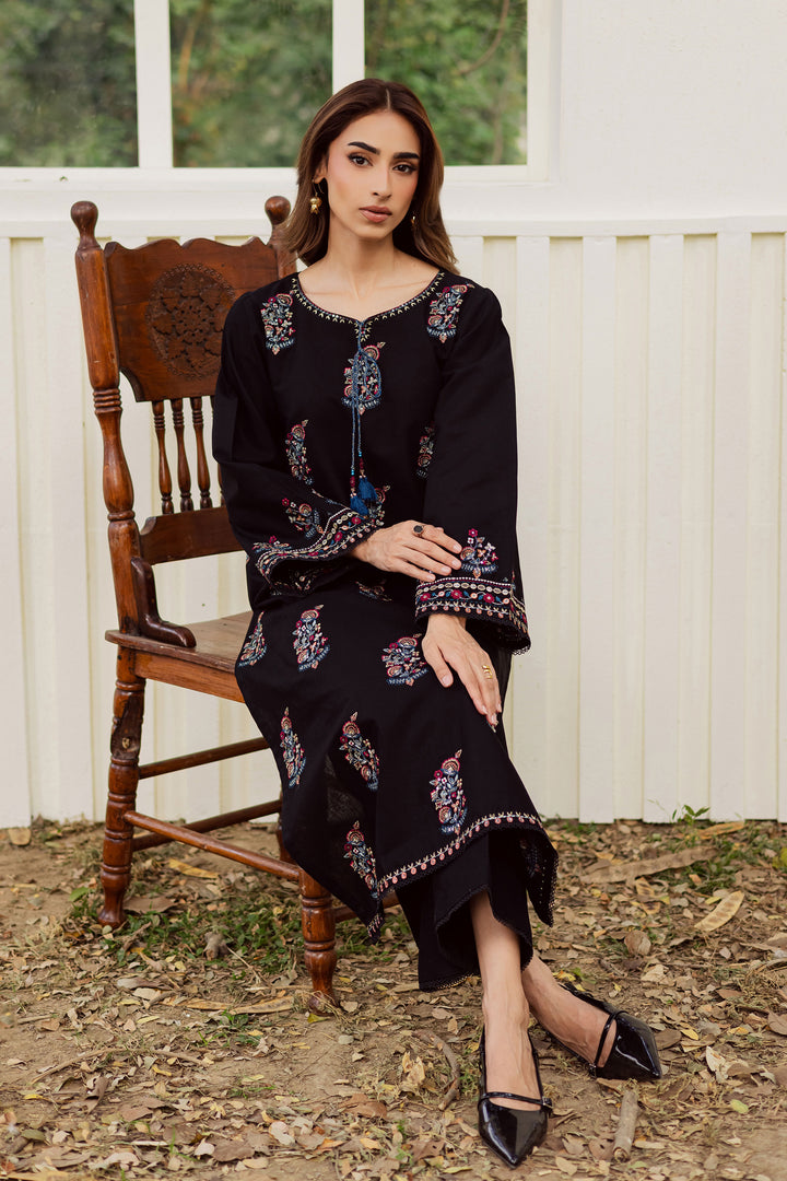  Noir Stitch 2Pc - Embroidered Khaddar Dress BATIK WINTER PRET 2025  BATIK   XS / Black / Khaddar-S / Black / Khaddar-M / Black / Khaddar-L / Black / Khaddar-XL / Black / Khaddar