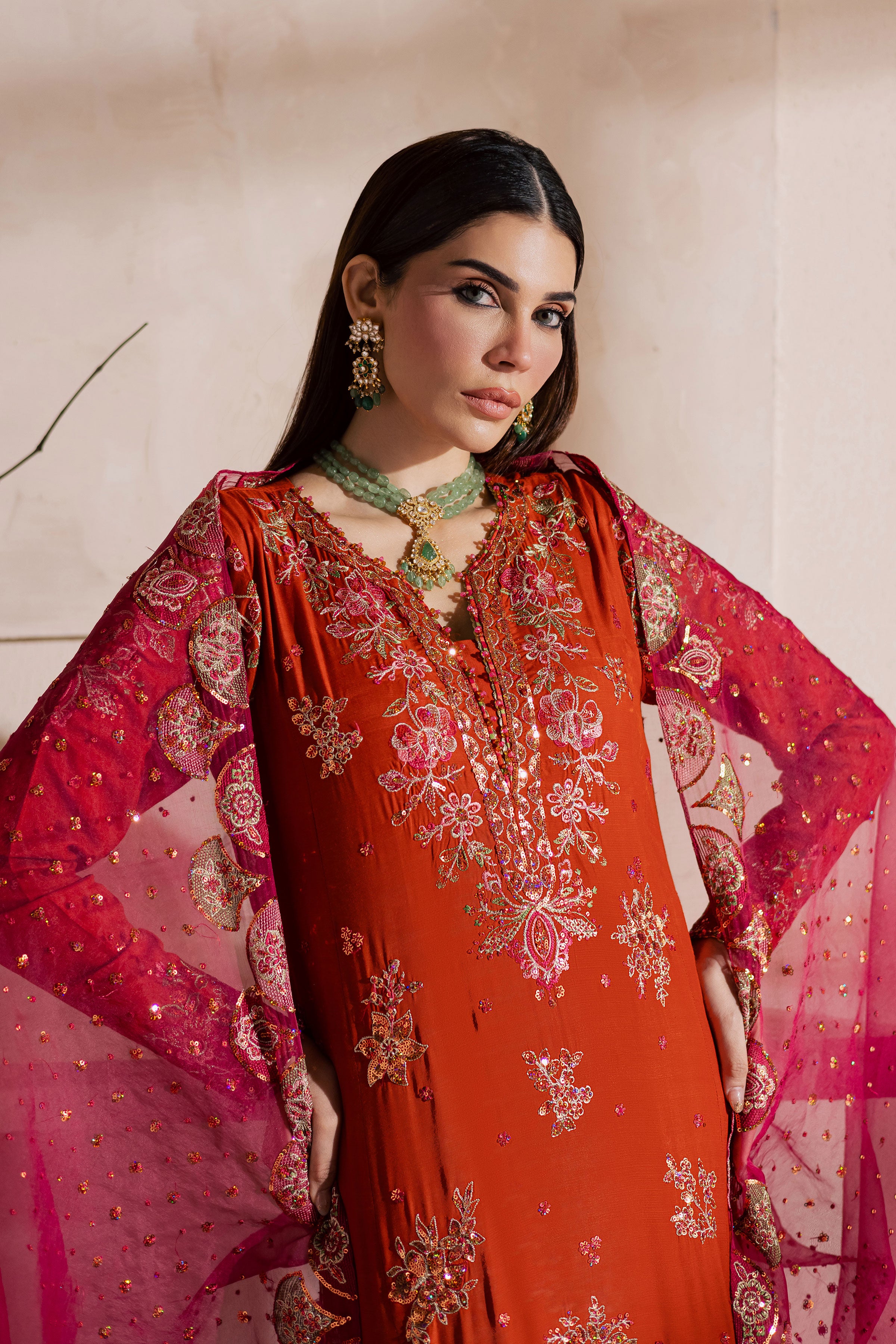  Noor e Gulnaar 3Pc - Embroidered Luxe Pret BATIKLuxePRET2025  BATIK   XS / Rust / Raw Silk & Organza-S / Rust / Raw Silk & Organza-M / Rust / Raw Silk & Organza-L / Rust / Raw Silk & Organza-XL / Rust / Raw Silk & Organza