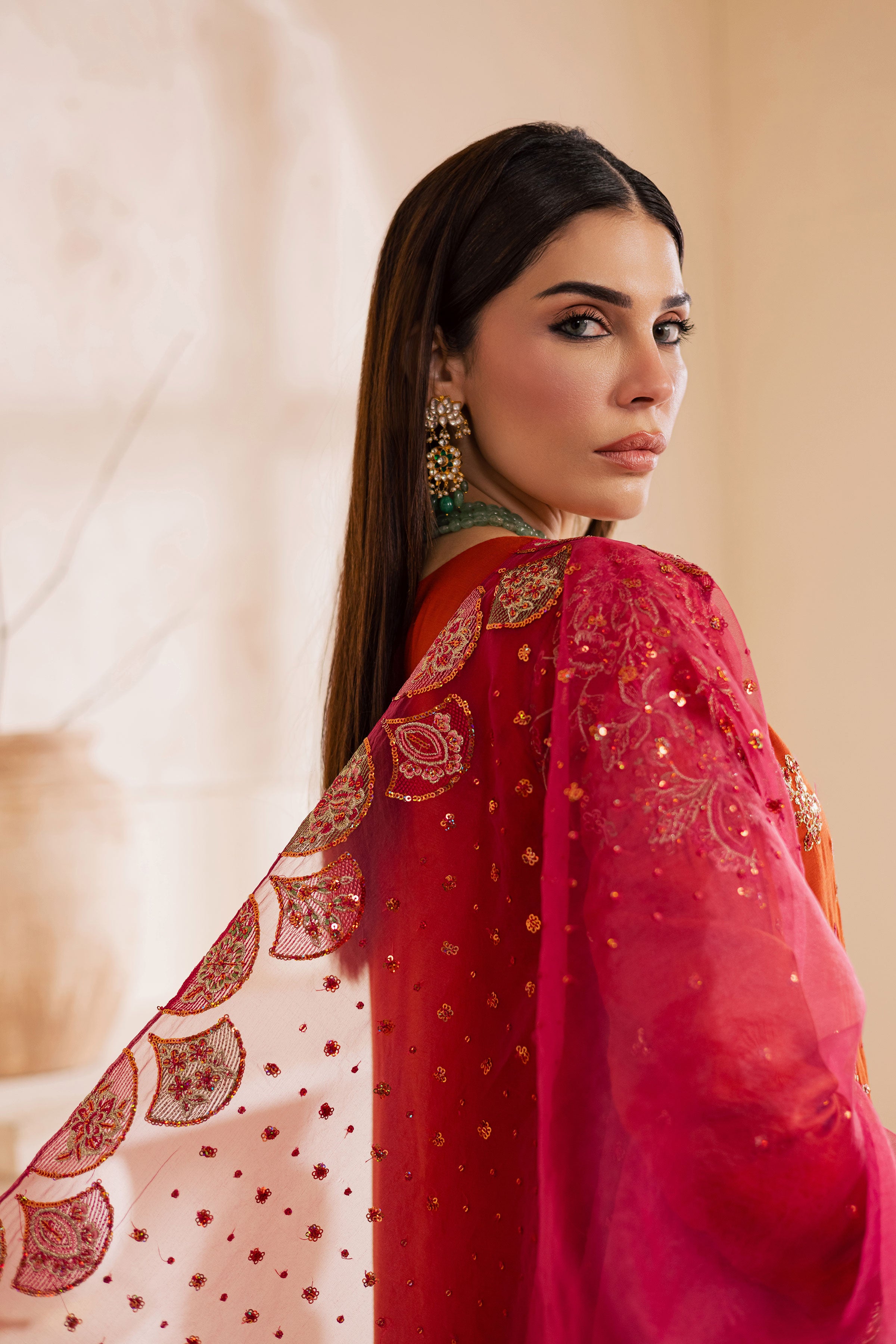  Noor e Gulnaar 3Pc - Embroidered Luxe Pret BATIKLuxePRET2025  BATIK   XS / Rust / Raw Silk & Organza-S / Rust / Raw Silk & Organza-M / Rust / Raw Silk & Organza-L / Rust / Raw Silk & Organza-XL / Rust / Raw Silk & Organza