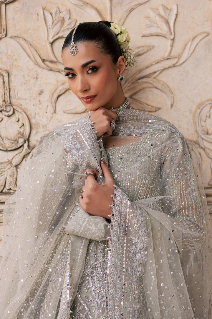  Noor e Sahar 3Pc - Bridal Dress BATIKSTUDIO2025  BATIK   S / Silver / Organza-M / Silver / Organza-L / Silver / Organza
