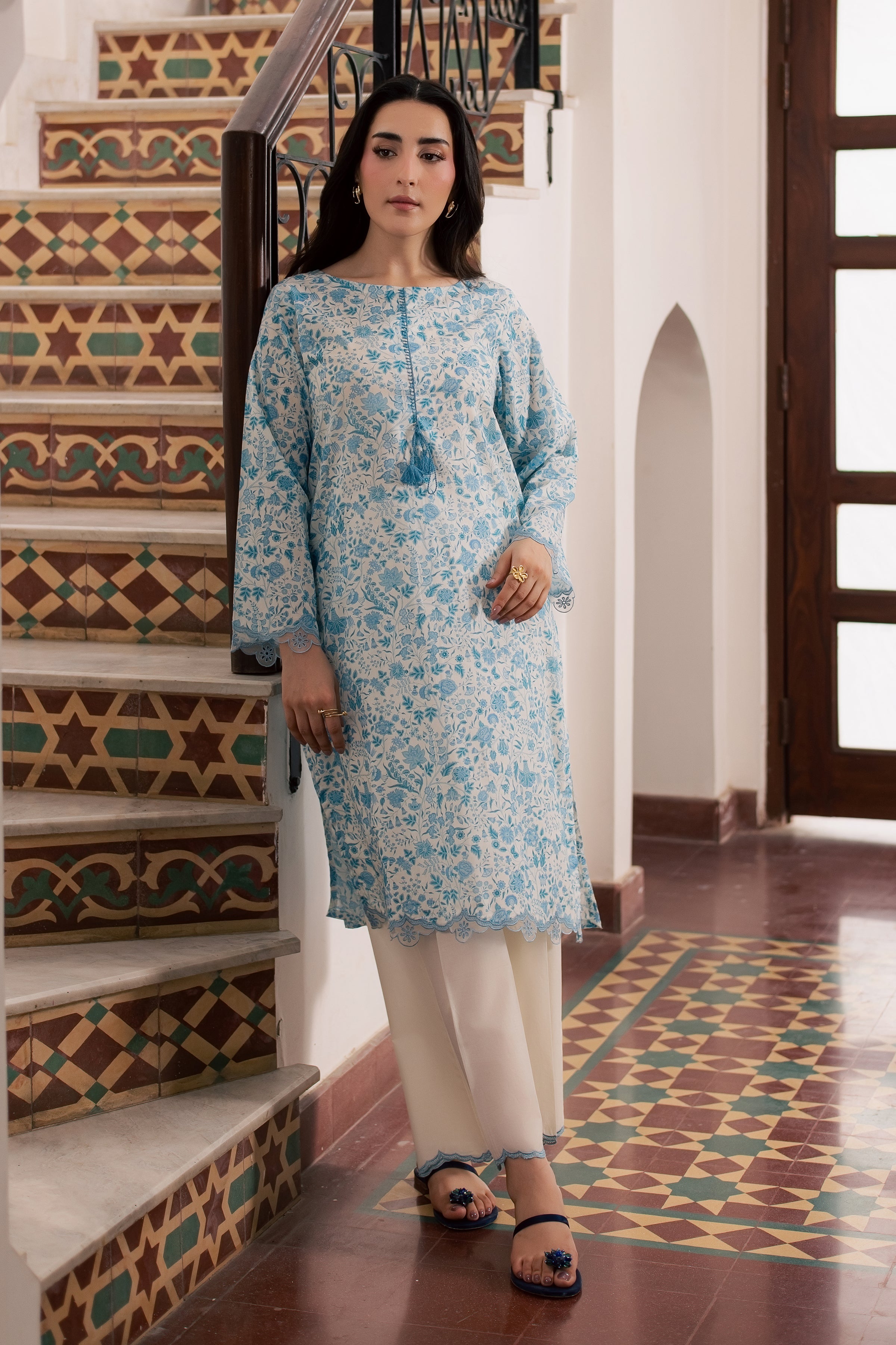  Nooran 2Pc - Printed Lawn Dress BATIKSS26  BATIK   XS / Off White / Lawn-S / Off White / Lawn-M / Off White / Lawn-L / Off White / Lawn-XL / Off White / Lawn