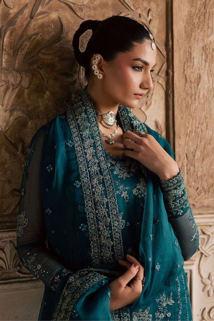  Noorie 3Pc- Festive Luxe Pret BATIKLuxePRET  BATIK   XS / Teal / Organza-S / Teal / Organza-M / Teal / Organza-L / Teal / Organza-XL / Teal / Organza