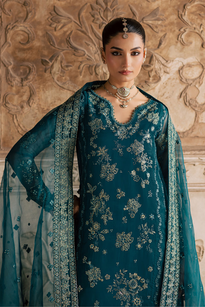  Noorie 3Pc- Festive Luxe Pret BATIKLuxePRET  BATIK   XS / Teal / Organza-S / Teal / Organza-M / Teal / Organza-L / Teal / Organza-XL / Teal / Organza