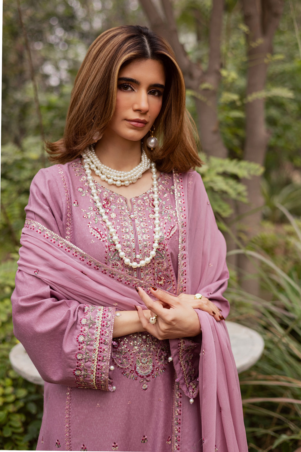  November 3Pc - Embroidered Festive Pret BATIK WINTER PRET 2025  BATIK   XS / Dusky Orchid / Textured Cotton-S / Dusky Orchid / Textured Cotton-M / Dusky Orchid / Textured Cotton-L / Dusky Orchid / Textured Cotton-XL / Dusky Orchid / Textured Cotton