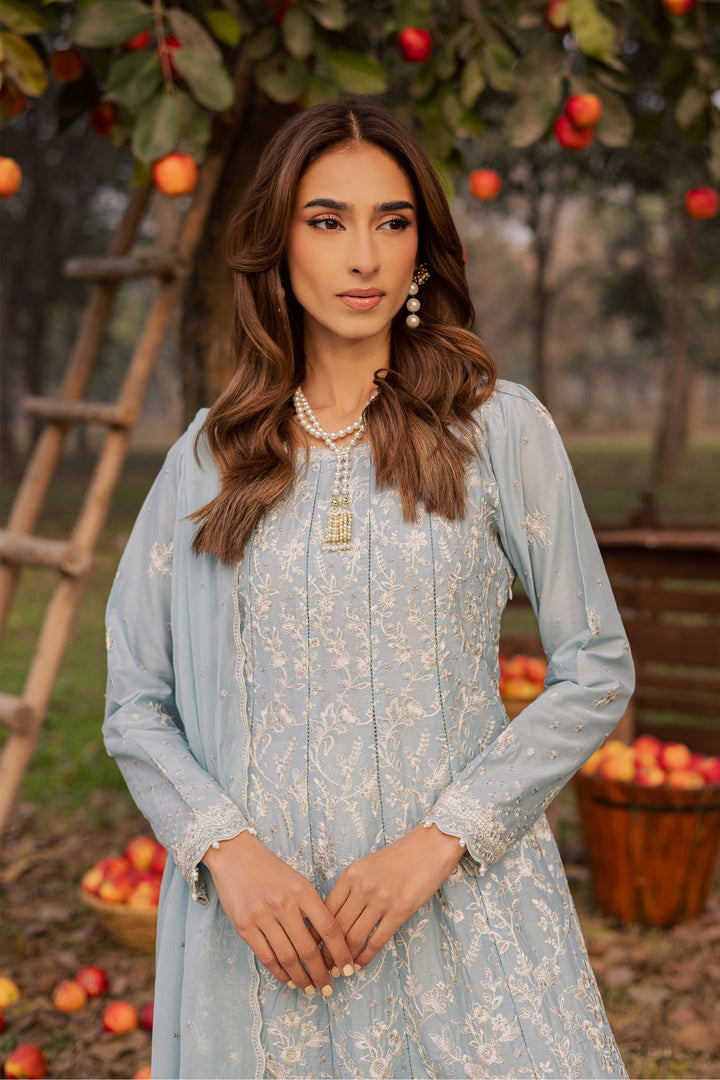  Nur Ray 3Pc - Festive Embroidered Lawn BATIKEID2026  BATIK   XS / Sky Blue / Pima Lawn-S / Sky Blue / Pima Lawn-M / Sky Blue / Pima Lawn-L / Sky Blue / Pima Lawn-XL / Sky Blue / Pima Lawn