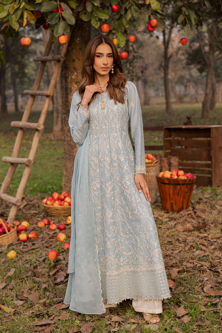  Nur Ray 3Pc - Festive Embroidered Lawn BATIKEID2026  BATIK   XS / Sky Blue / Pima Lawn-S / Sky Blue / Pima Lawn-M / Sky Blue / Pima Lawn-L / Sky Blue / Pima Lawn-XL / Sky Blue / Pima Lawn
