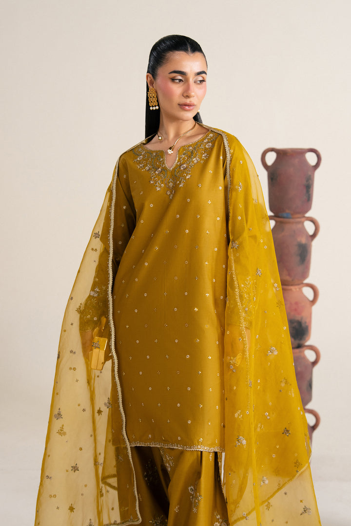  Nuraisa 3Pc - Festive Eid Pret BATIKSS26  BATIK   XS / Mehndi / Giza-S / Mehndi / Giza-M / Mehndi / Giza-L / Mehndi / Giza-XL / Mehndi / Giza