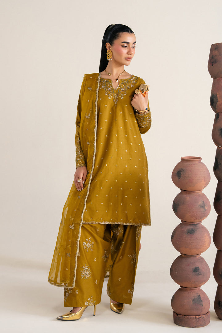  Nuraisa 3Pc - Festive Eid Pret BATIKSS26  BATIK   XS / Mehndi / Giza-S / Mehndi / Giza-M / Mehndi / Giza-L / Mehndi / Giza-XL / Mehndi / Giza