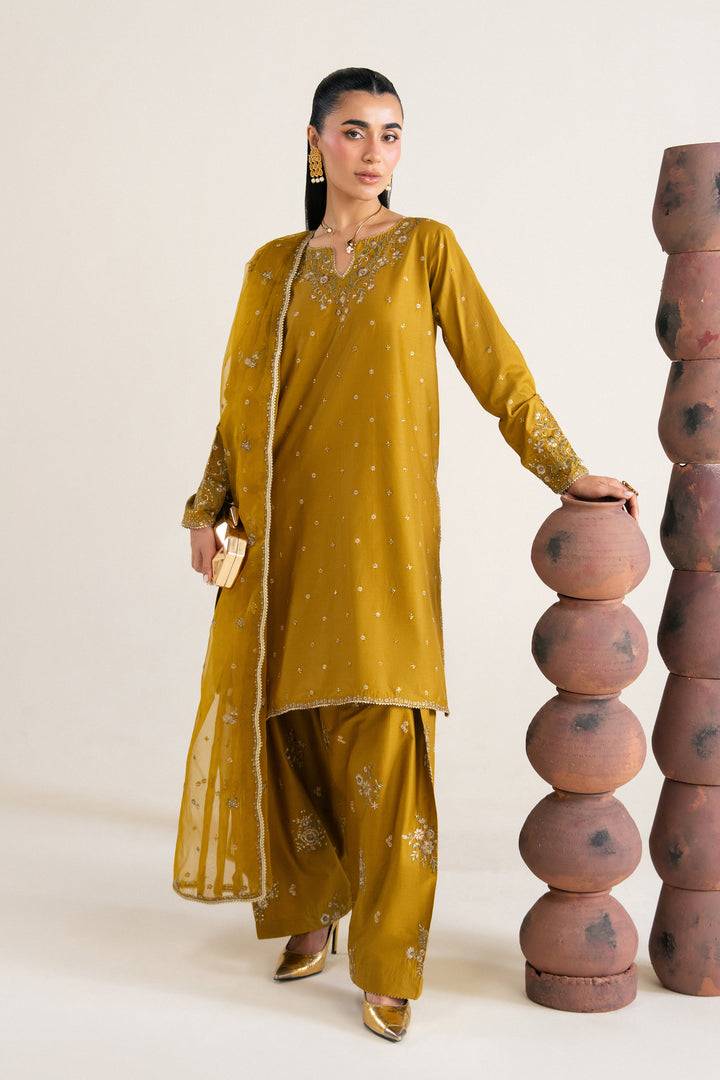 Nuraisa 3Pc - Festive Eid Pret BATIKSS26  BATIK   XS / Mehndi / Giza-S / Mehndi / Giza-M / Mehndi / Giza-L / Mehndi / Giza-XL / Mehndi / Giza