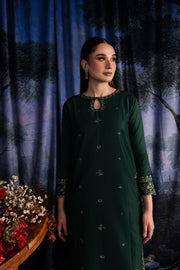 Green Olive 2Pc - Embroidered Lawn Dress - BATIK