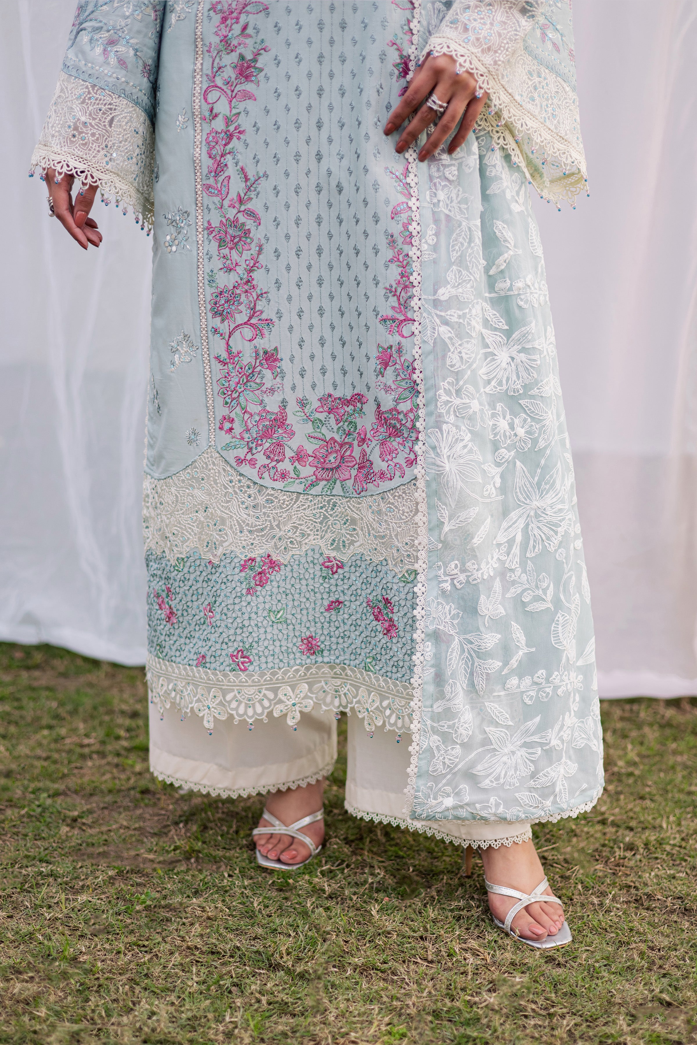  Ocean Swan 3Pc - Festive Embroidered Lawn BATIKEID2026  BATIK   XS / Ice Blue / Pima Lawn-S / Ice Blue / Pima Lawn-M / Ice Blue / Pima Lawn-L / Ice Blue / Pima Lawn-XL / Ice Blue / Pima Lawn