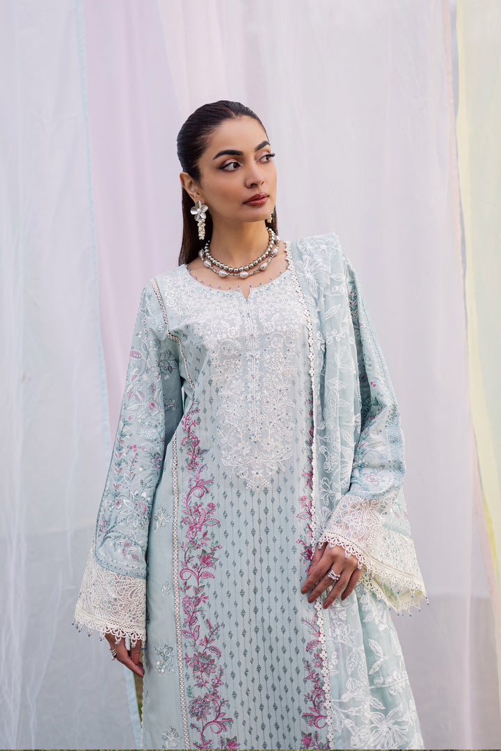  Ocean Swan 3Pc - Festive Embroidered Lawn BATIKEID2026  BATIK   XS / Ice Blue / Pima Lawn-S / Ice Blue / Pima Lawn-M / Ice Blue / Pima Lawn-L / Ice Blue / Pima Lawn-XL / Ice Blue / Pima Lawn