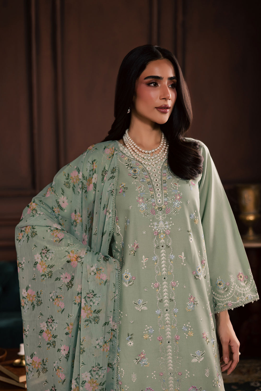  October 3Pc - Embroidered Khaddar Dress BATIK WINTER PRET 2025  BATIK   XS / Sea Green / Khaddar-S / Sea Green / Khaddar-M / Sea Green / Khaddar-L / Sea Green / Khaddar-XL / Sea Green / Khaddar