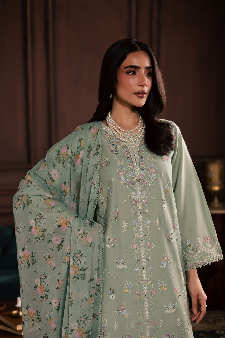  October 3Pc - Embroidered Khaddar Dress BATIK WINTER PRET 2025  BATIK   XS / Sea Green / Khaddar-S / Sea Green / Khaddar-M / Sea Green / Khaddar-L / Sea Green / Khaddar-XL / Sea Green / Khaddar