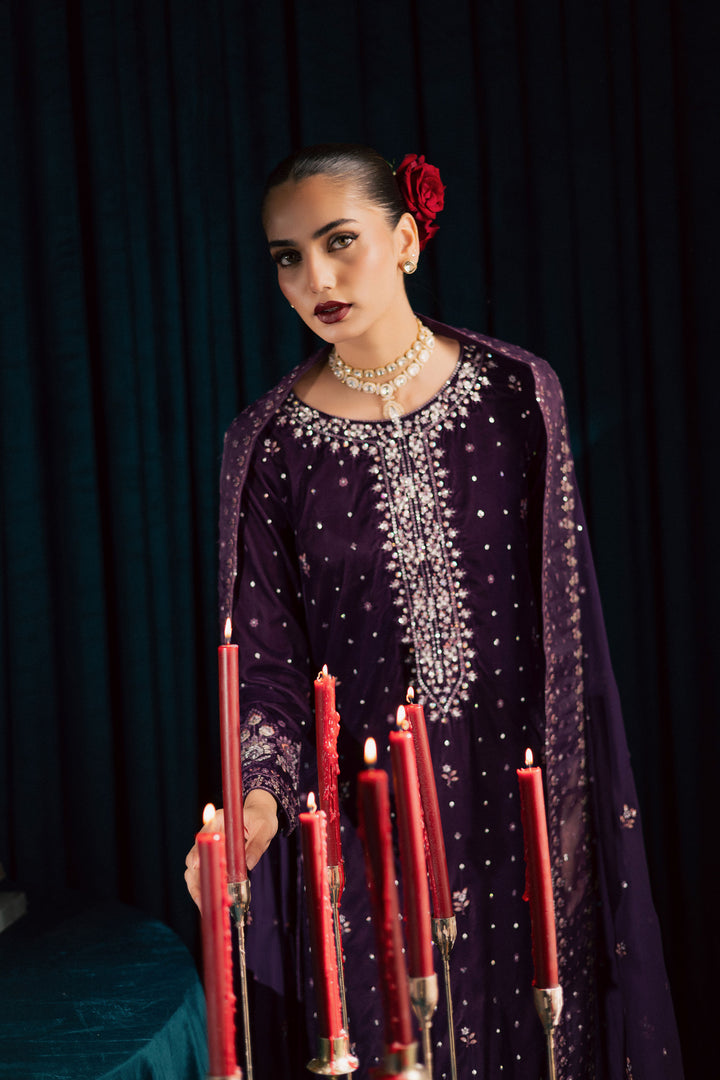  Odin 3Pc - Velvet Formal Dress BATIKSTUDIO2025  BATIK   S / Violet / Velvet-M / Violet / Velvet-L / Violet / Velvet
