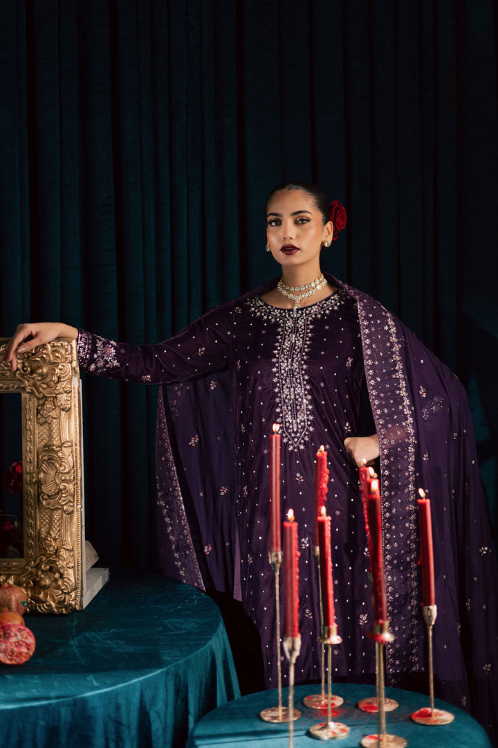  Odin 3Pc - Velvet Formal Dress BATIKSTUDIO2025  BATIK   S / Violet / Velvet-M / Violet / Velvet-L / Violet / Velvet