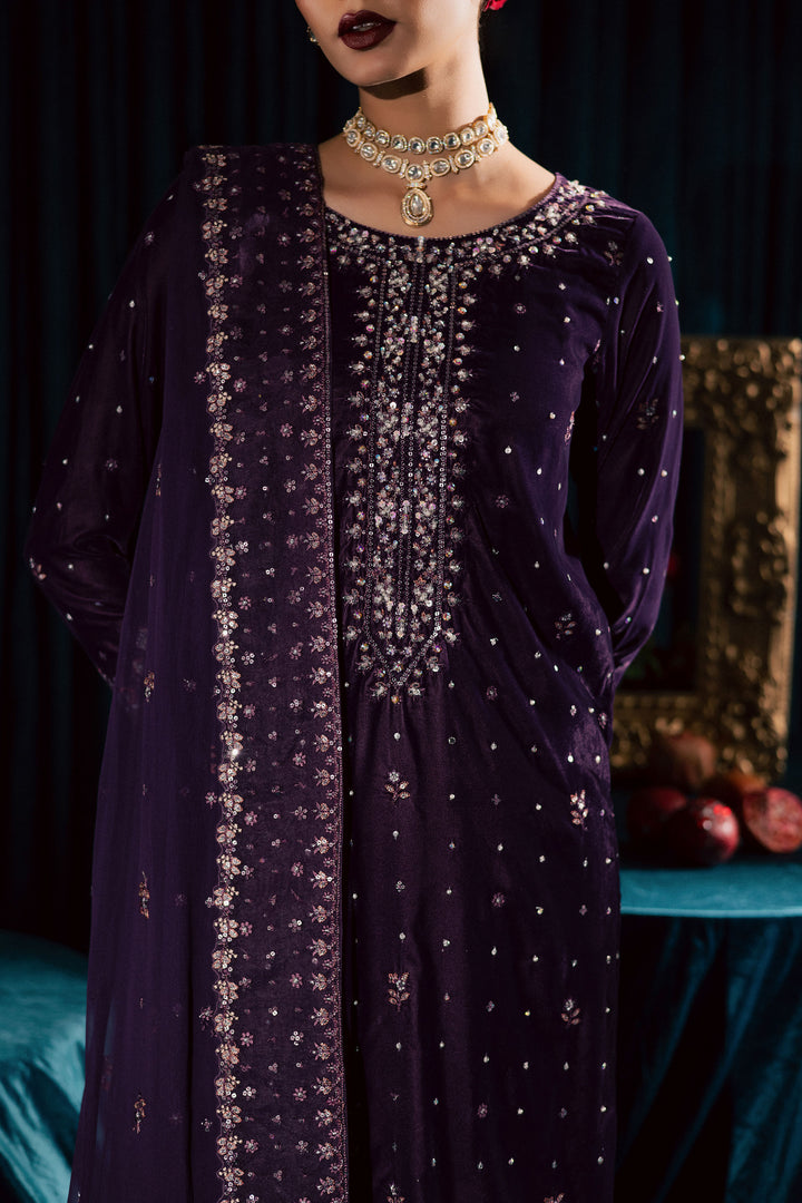  Odin 3Pc - Velvet Formal Dress BATIKSTUDIO2025  BATIK   S / Violet / Velvet-M / Violet / Velvet-L / Violet / Velvet