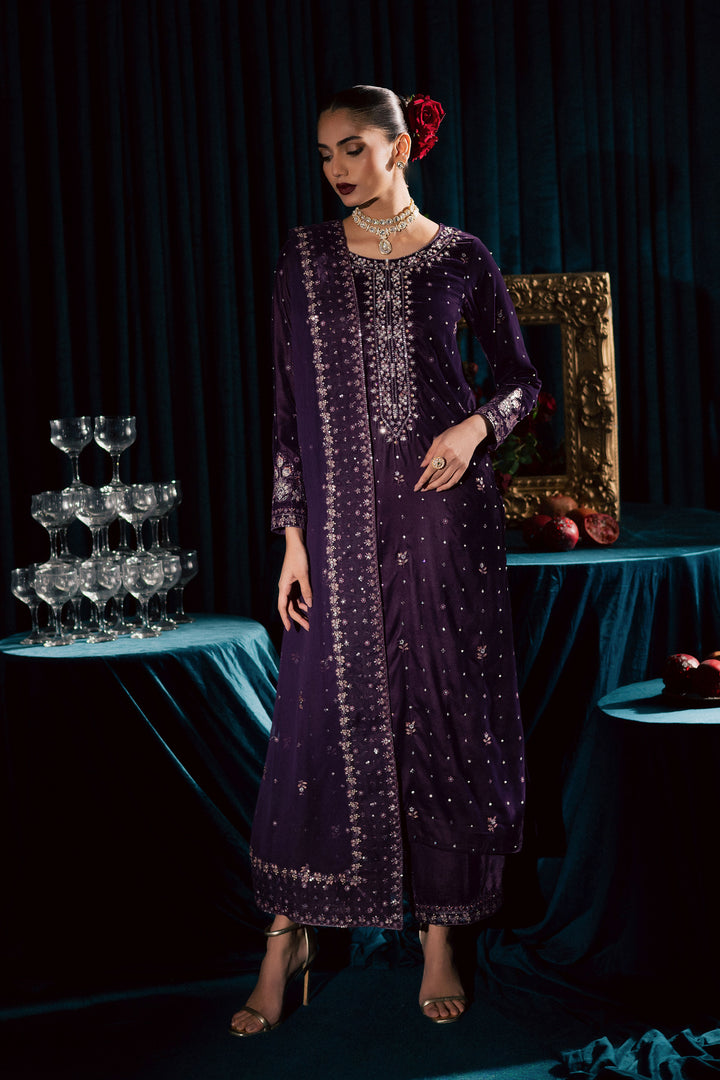  Odin 3Pc - Velvet Formal Dress BATIKSTUDIO2025  BATIK   S / Violet / Velvet-M / Violet / Velvet-L / Violet / Velvet