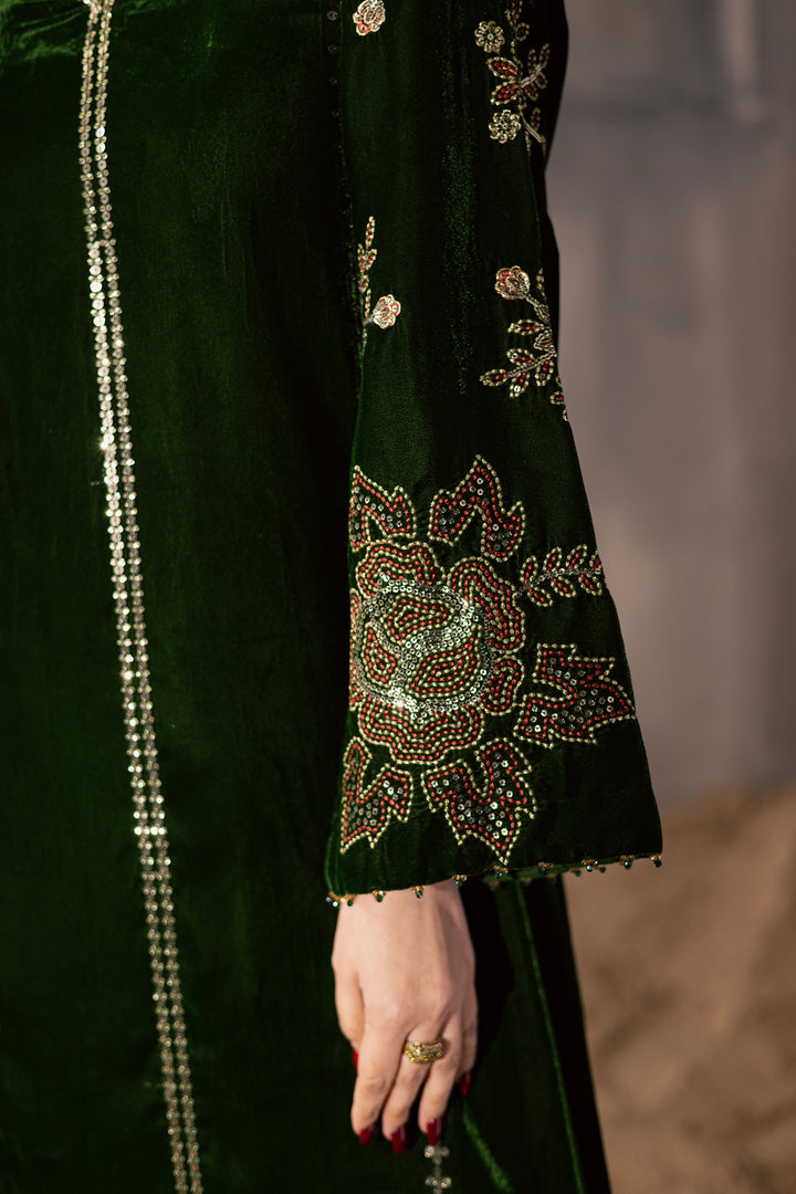  Olive Dew 2Pc - Velvet Luxe Pret BATIKLuxePRET2025  BATIK   XS / Moss Green / Velvet-S / Moss Green / Velvet-M / Moss Green / Velvet-L / Moss Green / Velvet-XL / Moss Green / Velvet