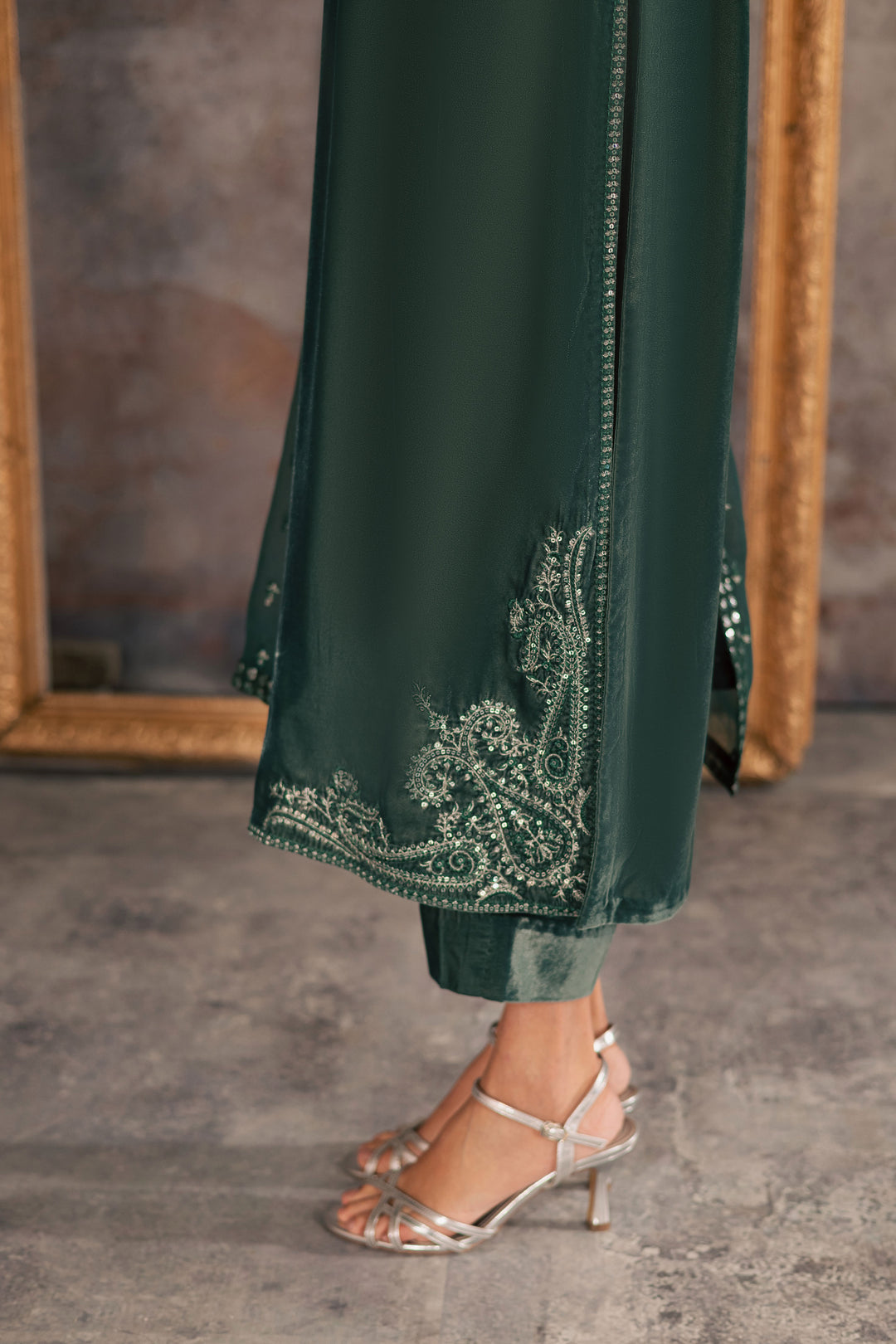  Opal 3Pc - Velvet Formal Dress BATIKstudio  BATIK   S / Steel Teal / Velvet-M / Steel Teal / Velvet-L / Steel Teal / Velvet