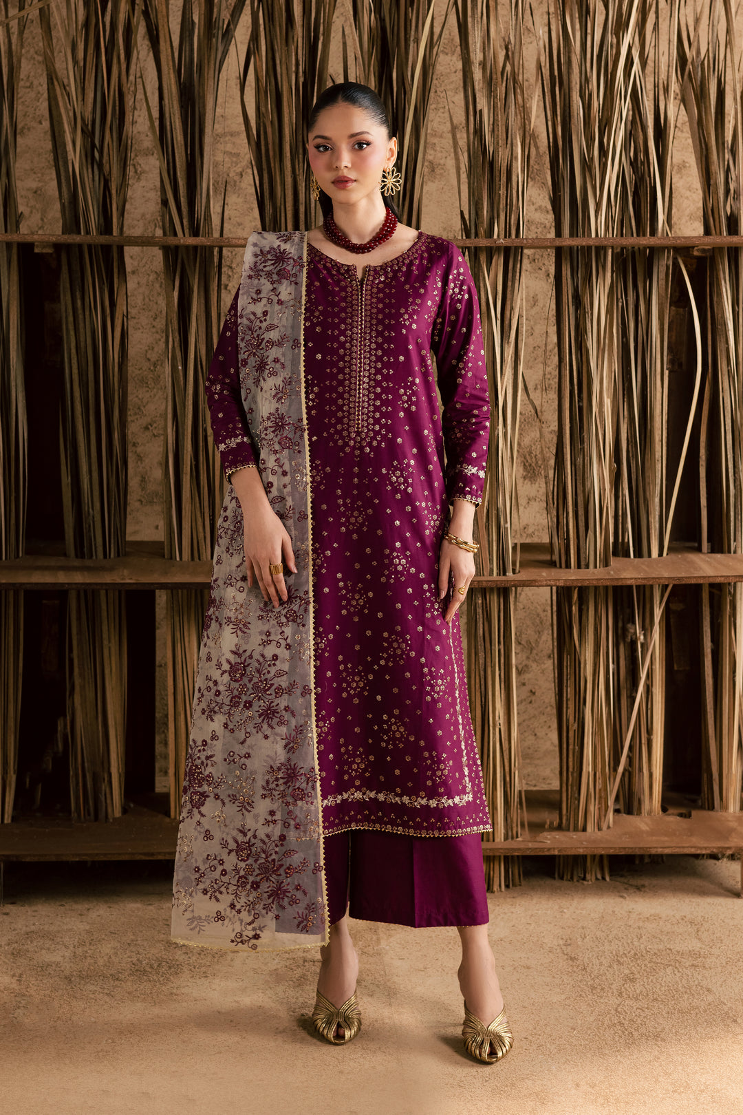  Oslo 3Pc - Festive Eid Pret BATIKEID2026  BATIK   XS / Magenta / Giza-S / Magenta / Giza-M / Magenta / Giza-L / Magenta / Giza-XL / Magenta / Giza