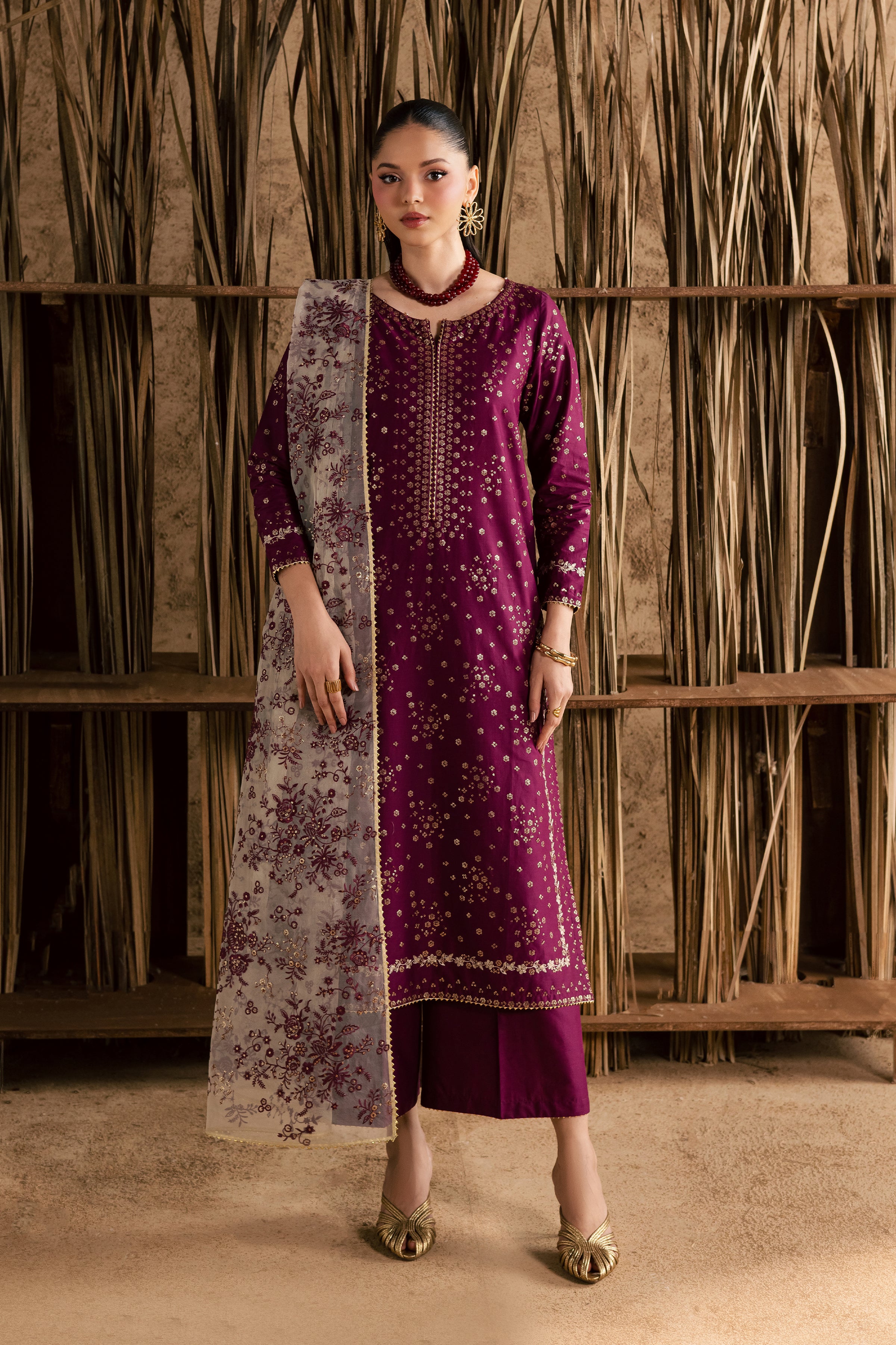  Oslo 3Pc - Festive Eid Pret BATIKEID2026  BATIK   XS / Magenta / Giza-S / Magenta / Giza-M / Magenta / Giza-L / Magenta / Giza-XL / Magenta / Giza