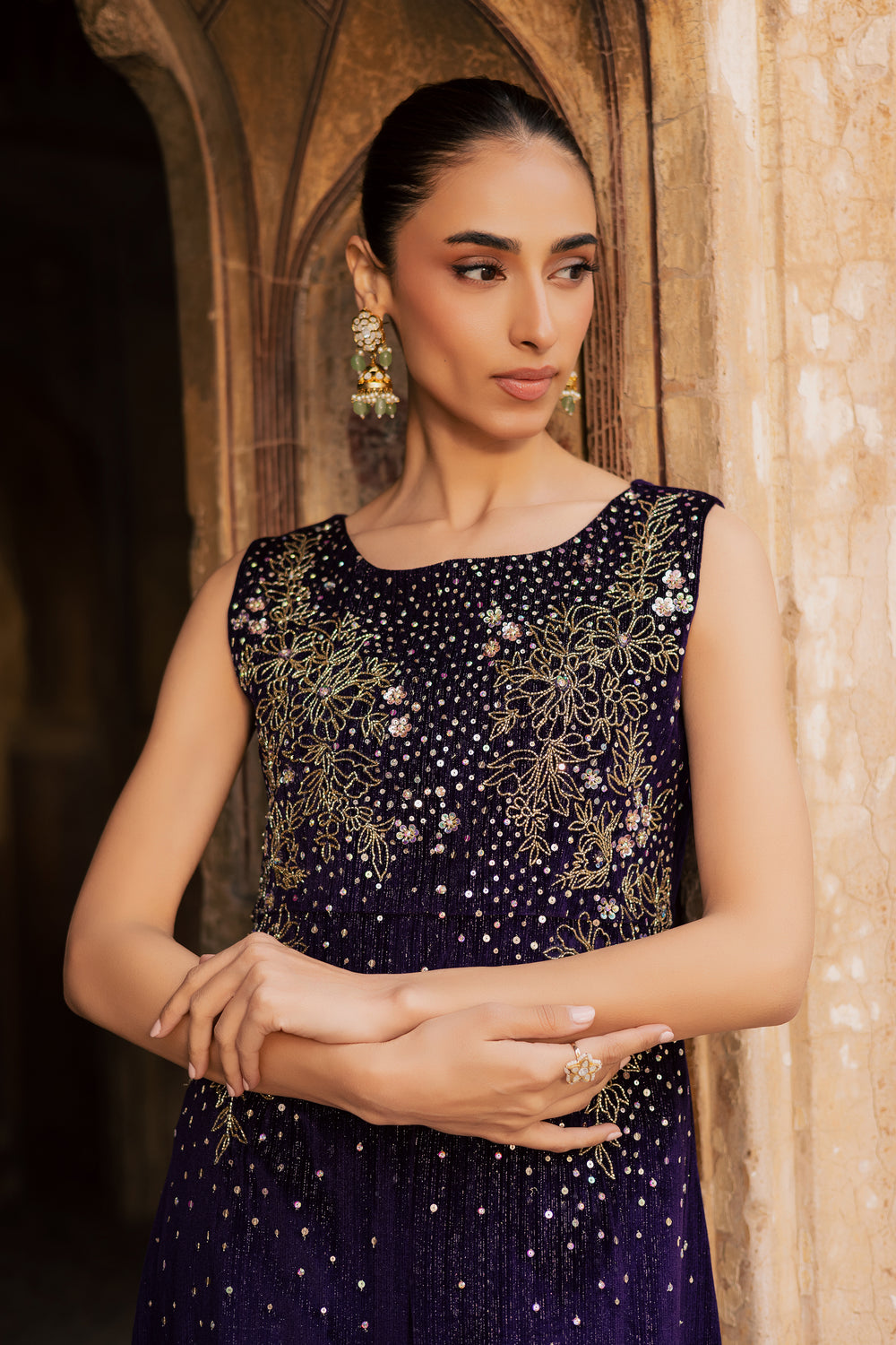  Parisa 2Pc - Velvet Formal Dress BATIKstudio  BATIK   S / Dark Purple / Velvet-M / Dark Purple / Velvet-L / Dark Purple / Velvet