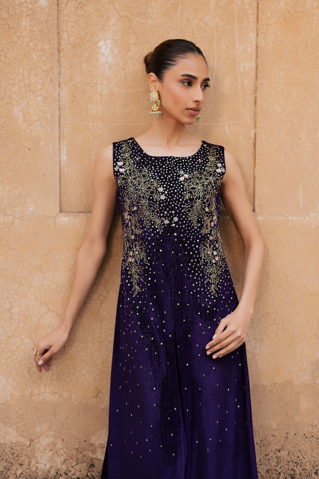  Parisa 2Pc - Velvet Formal Dress BATIKstudio  BATIK   S / Dark Purple / Velvet-M / Dark Purple / Velvet-L / Dark Purple / Velvet