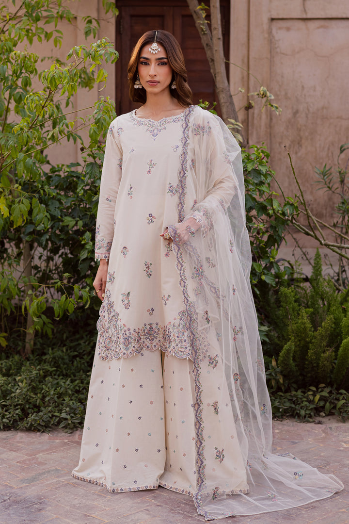  Pearl 3Pc - Festive Embroidered Lawn BATIKEID2026  BATIK   XS / Off White / Pima Lawn-S / Off White / Pima Lawn-M / Off White / Pima Lawn-L / Off White / Pima Lawn-XL / Off White / Pima Lawn